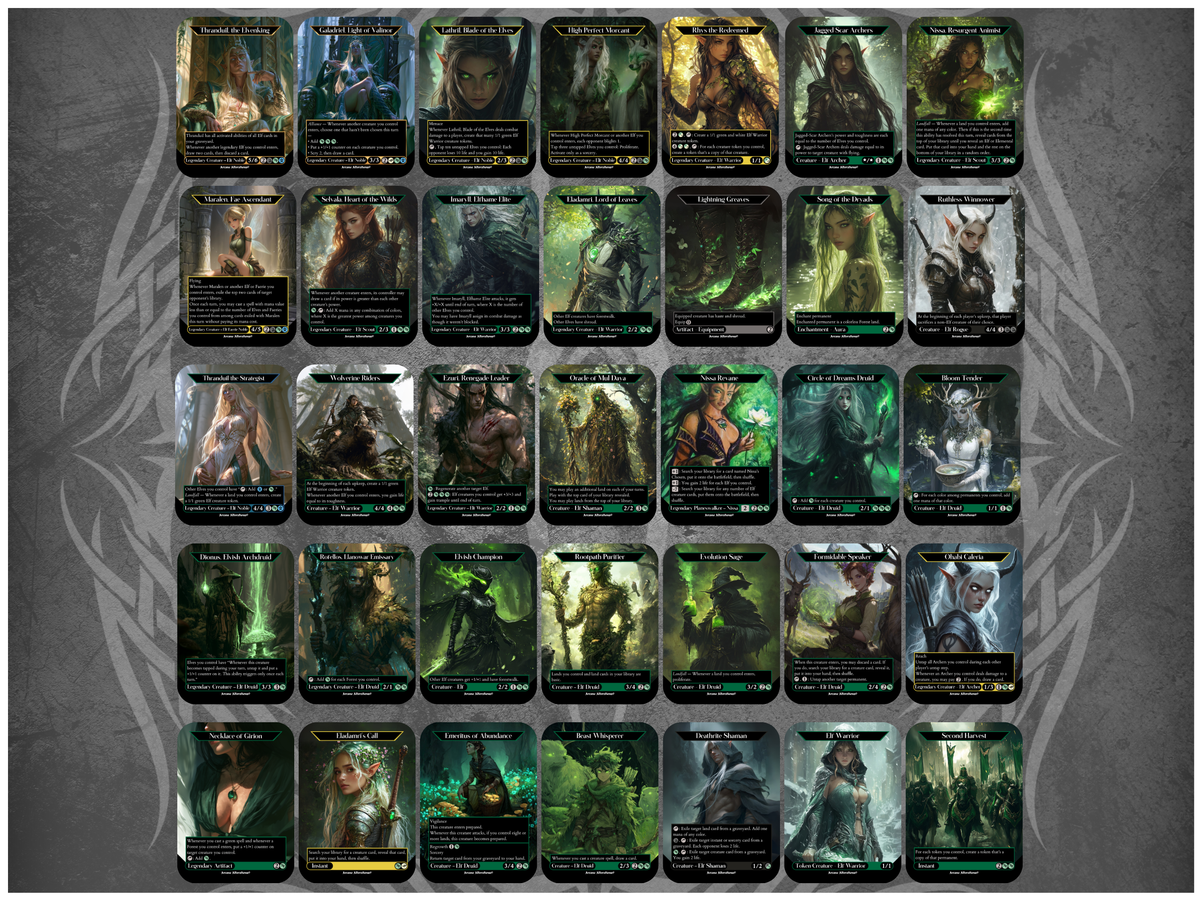 Elf 35-Card Discount Bundle - Full Art Altered Art Custom Proxy Cards