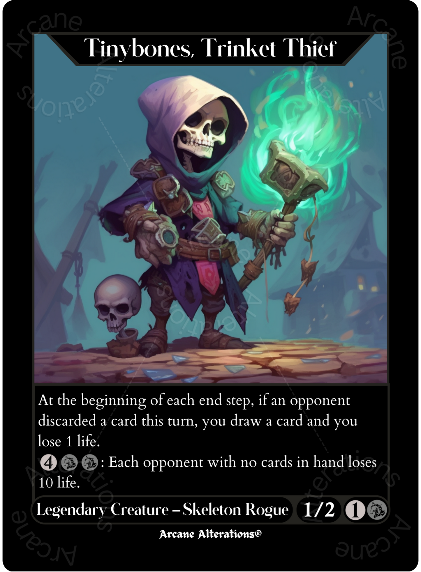 Tinybones, Trinket Thief - High Quality Altered Art Custom Proxy Cards