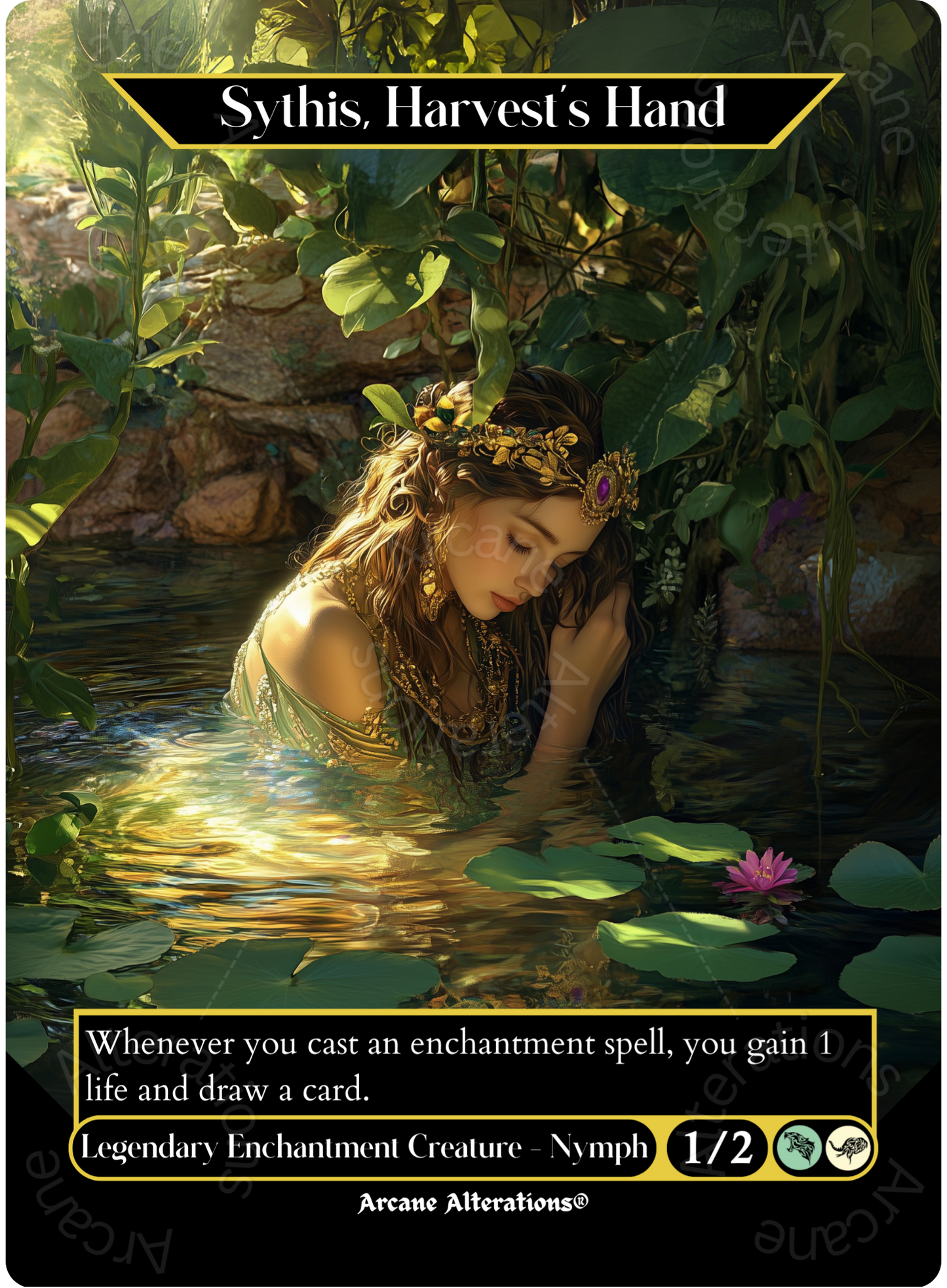Sythis, Harvest's Hand - Full Art Altered Art Custom Proxy Cards