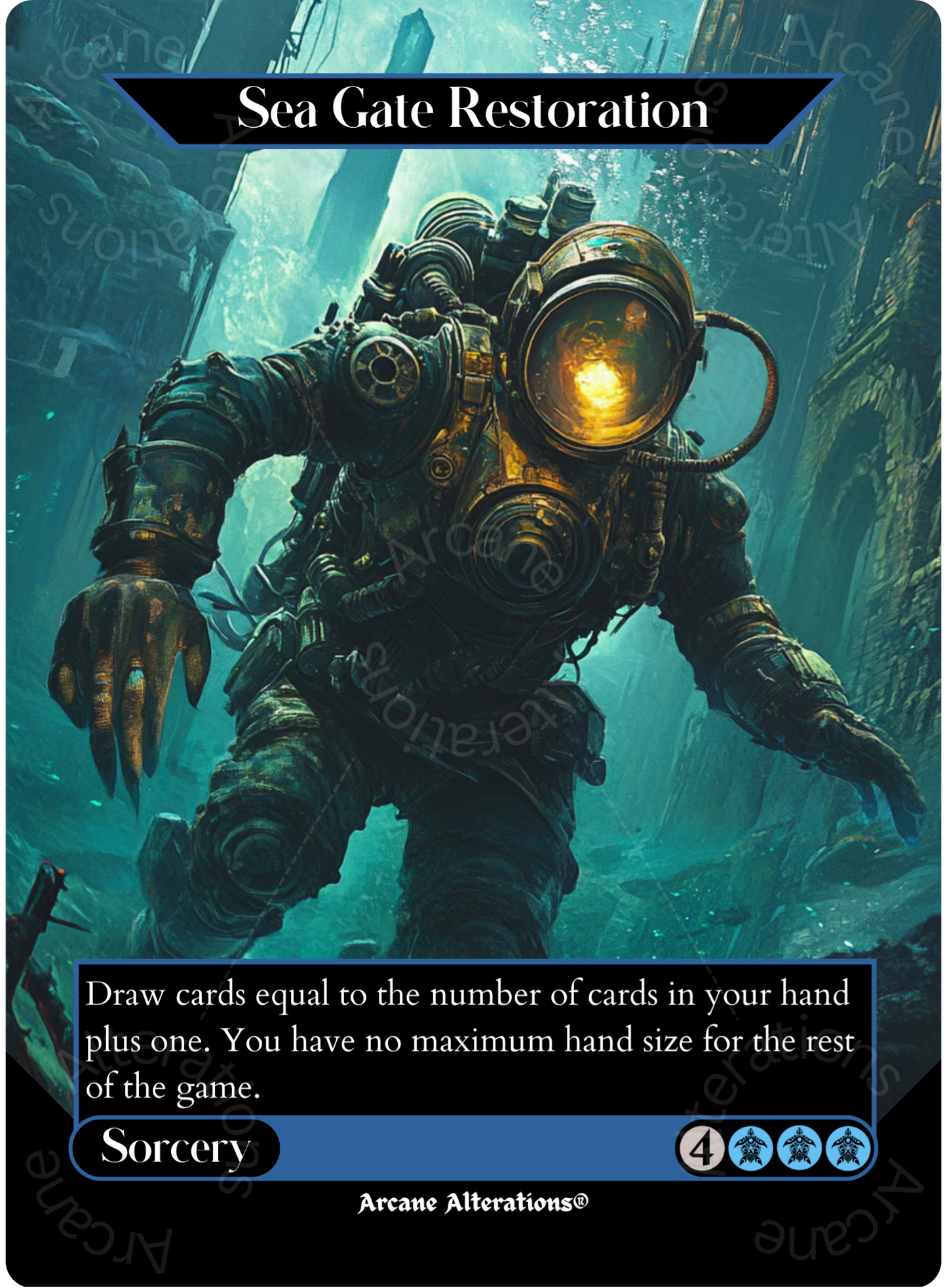 Sea Gate Restoration / Sea Gate Reborn - Full Art Altered Art Custom Proxy Cards
