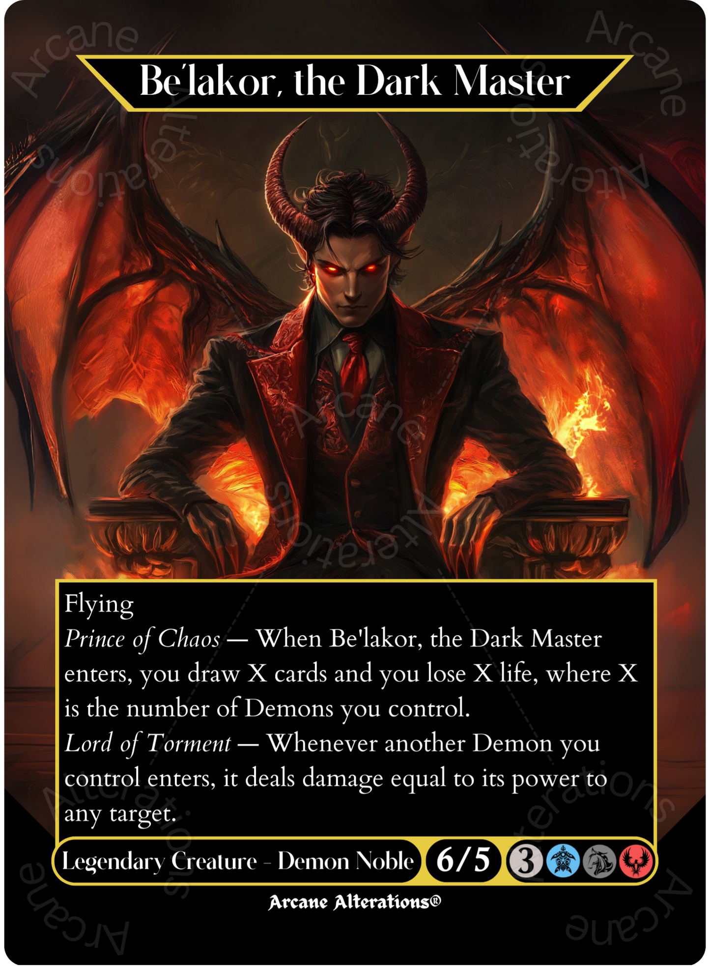 Be'lakor, the Dark Master - Full Art Altered Art Custom Proxy Cards