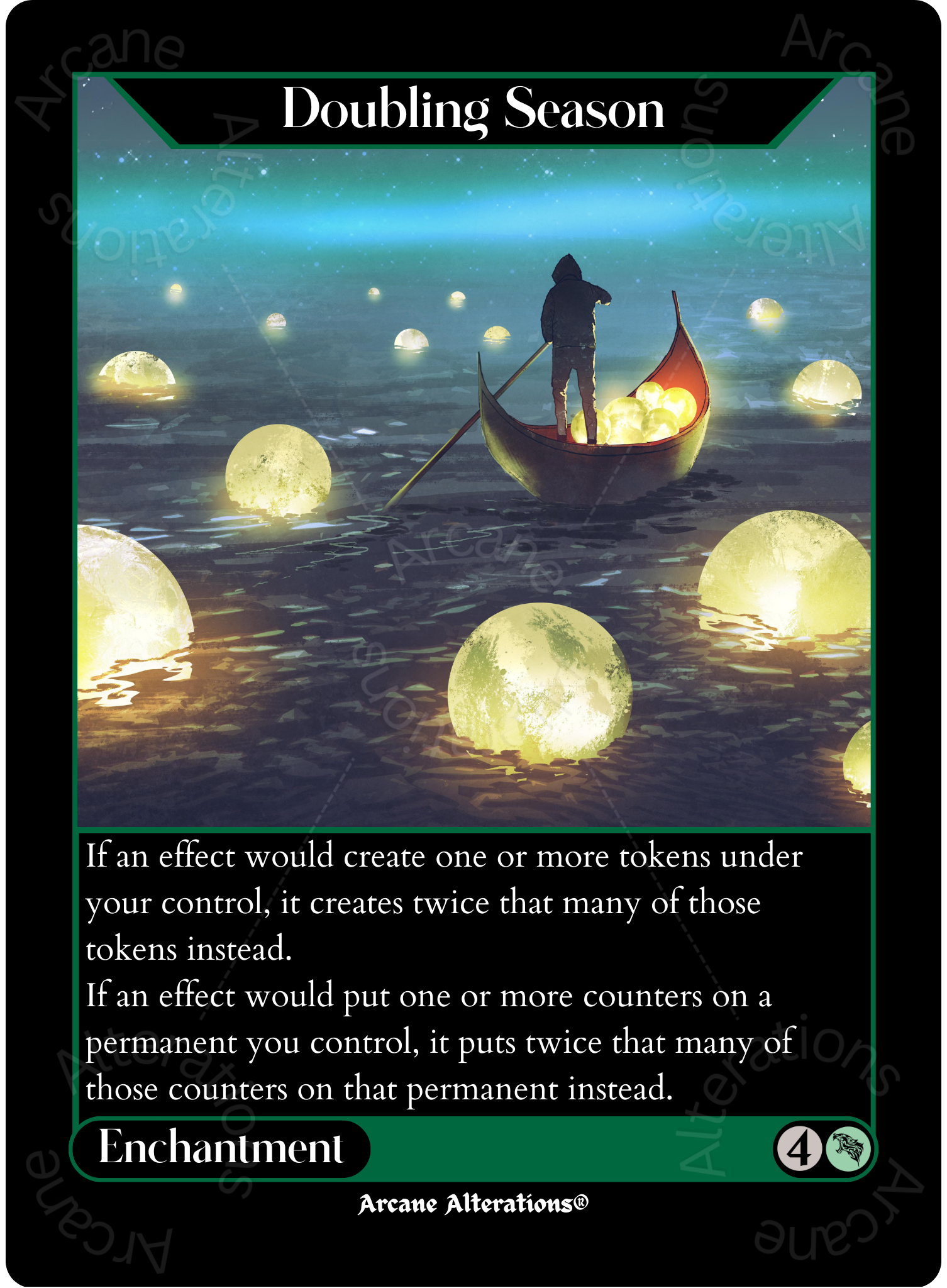 Doubling Season - High Quality Altered Art Custom Proxy Cards Arcane Alterations Doubling Season - High Quality Altered Art Custom Proxy Cards Arcane Alterations