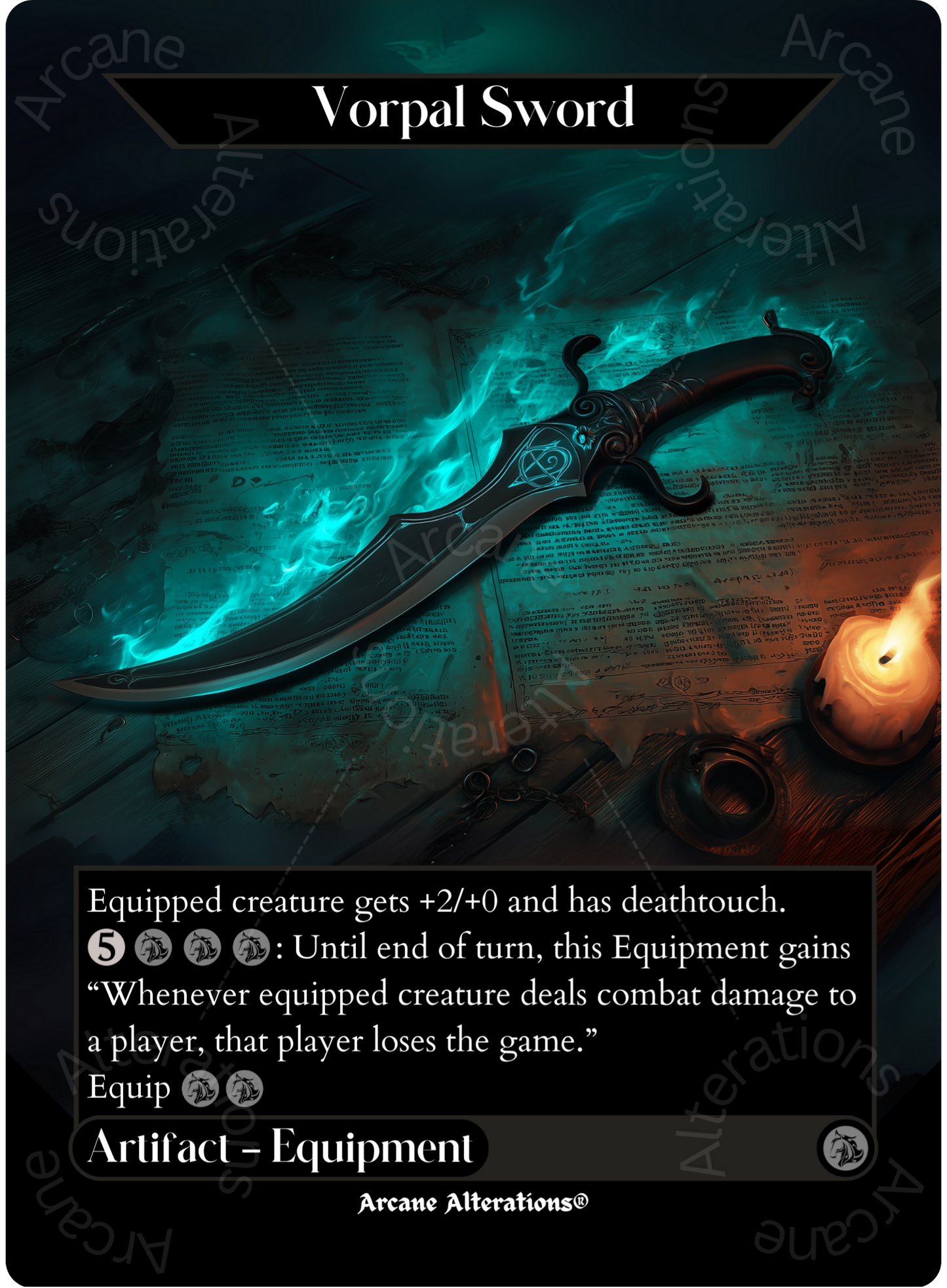 Vorpal Sword - Full Art Altered Art Custom Proxy Cards