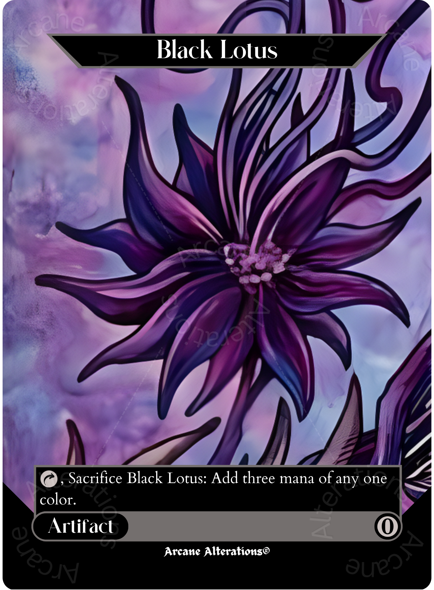 Black Lotus - High Quality Altered Art Custom Proxy Cards Arcane Alterations Black Lotus - High Quality Altered Art Custom Proxy Cards Arcane Alterations