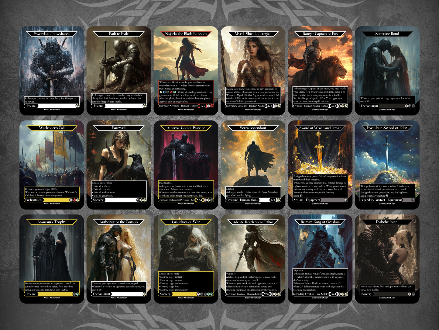 Knight Discount Bundle - Full Art Altered Art Custom Proxy Cards