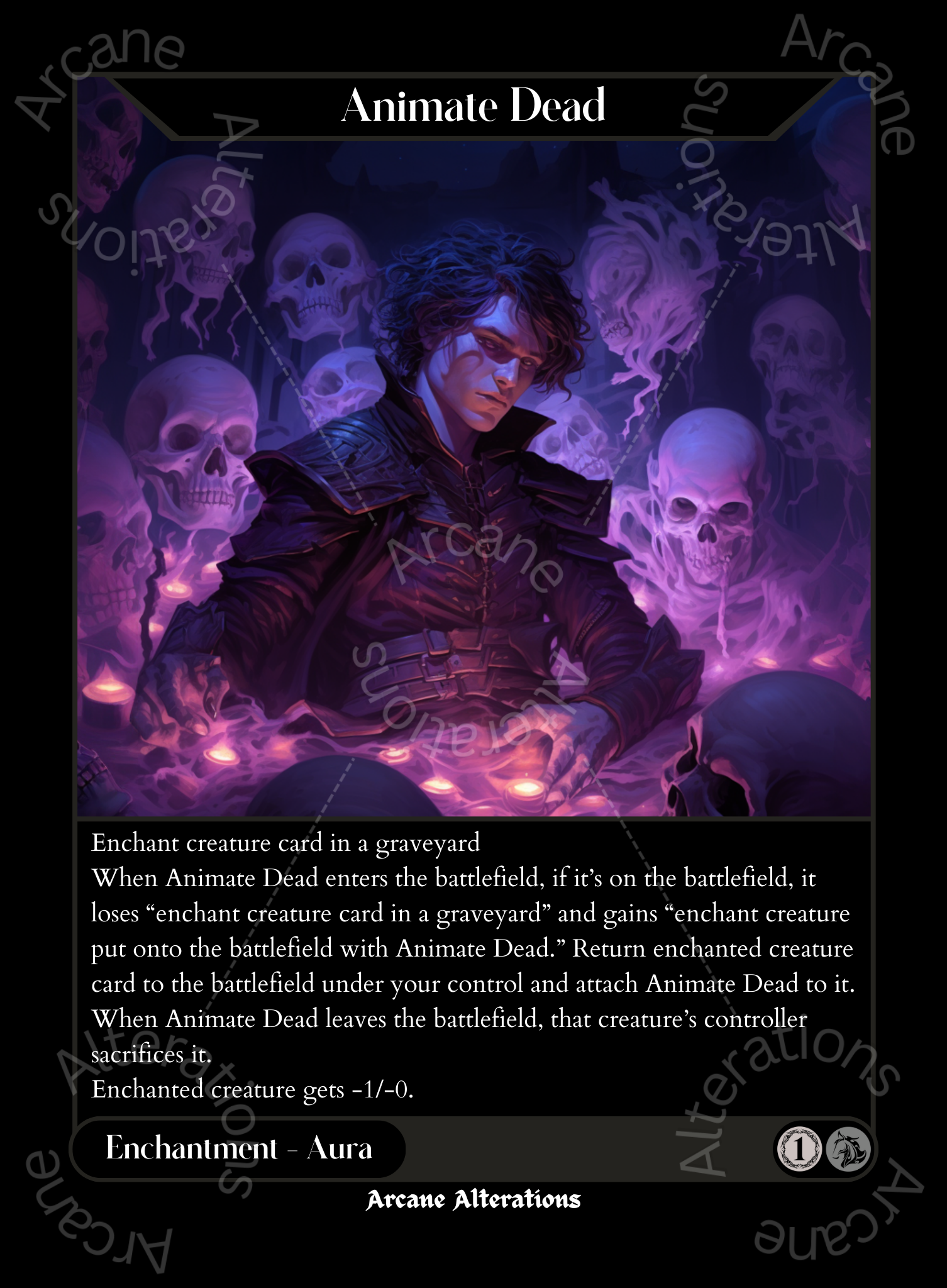 Animate Dead - High Quality Altered Art Custom Proxy Cards Animate Dead - High Quality Altered Art Custom Proxy Cards
