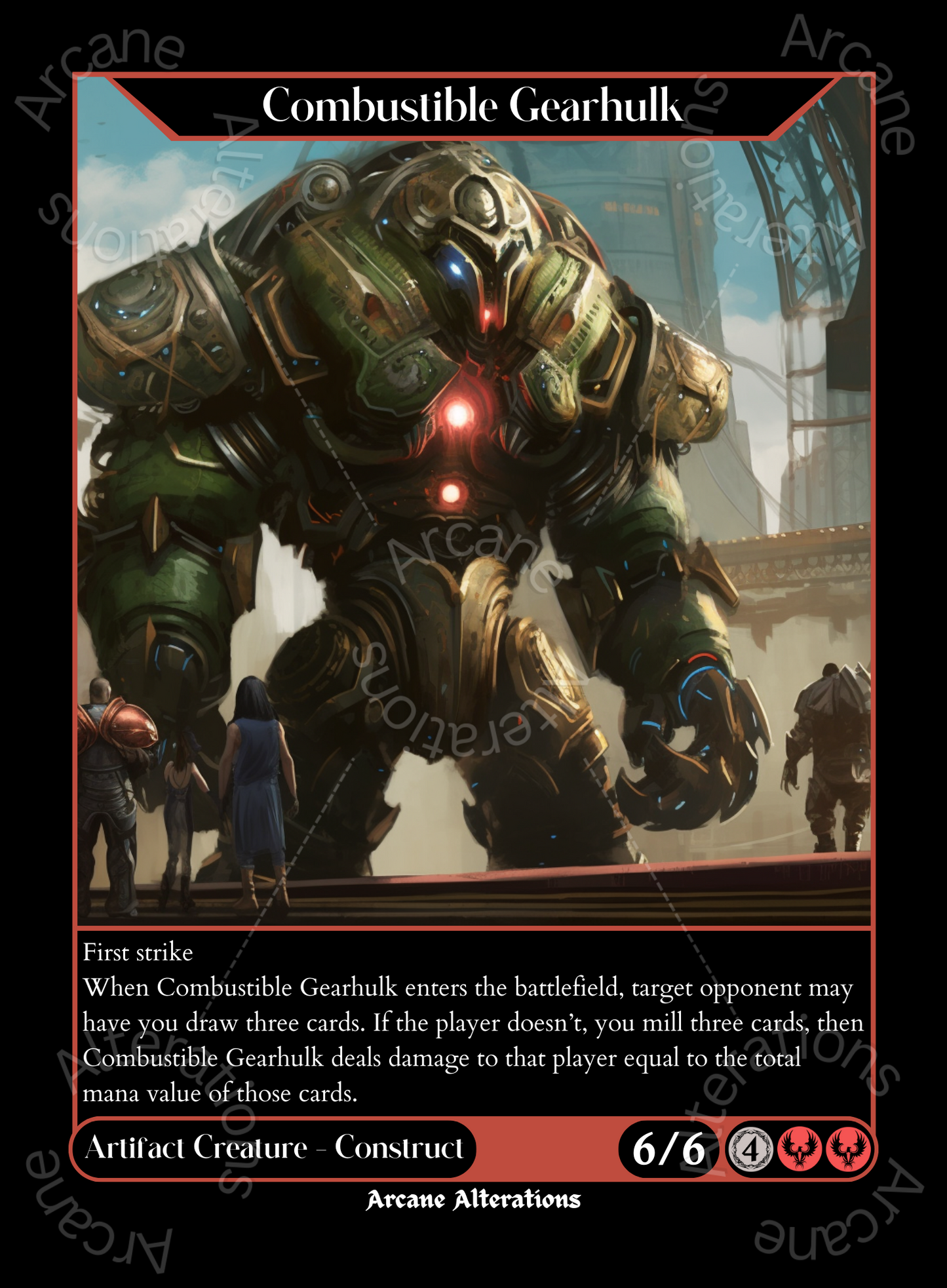 Combustible Gearhulk - High Quality Altered Art Custom Proxy Cards