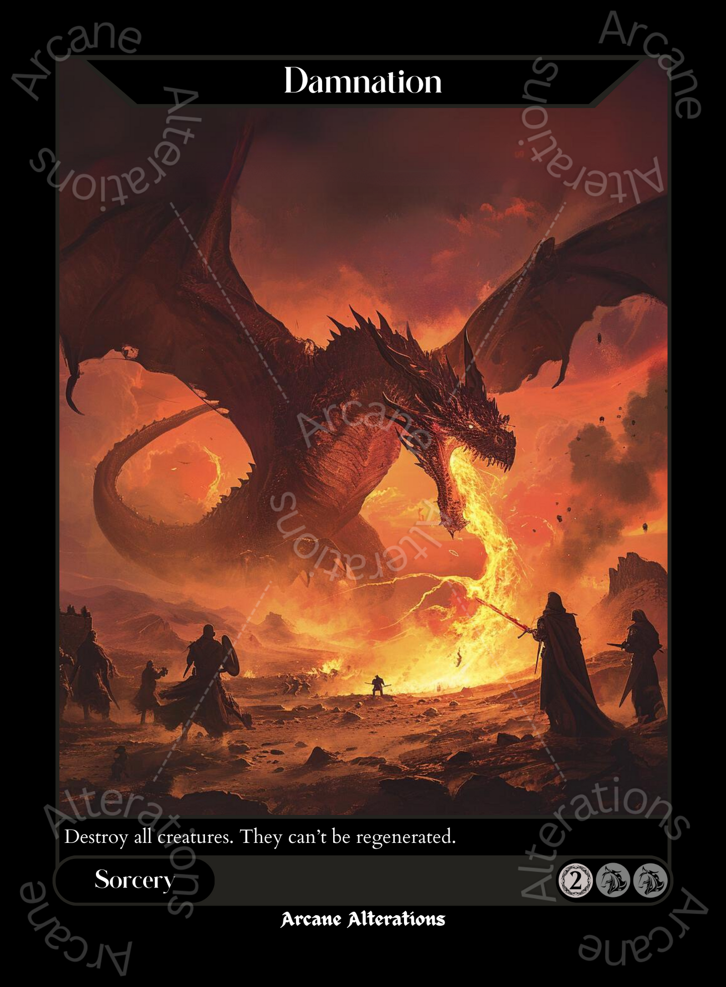 Damnation - High Quality Altered Art Custom Proxy Cards