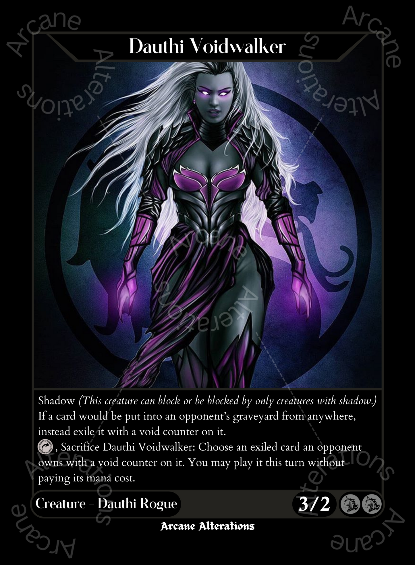 Dauthi Voidwalker Sindel Mortal Kombat Crossover Single - High Quality Altered Art Custom Proxy Cards