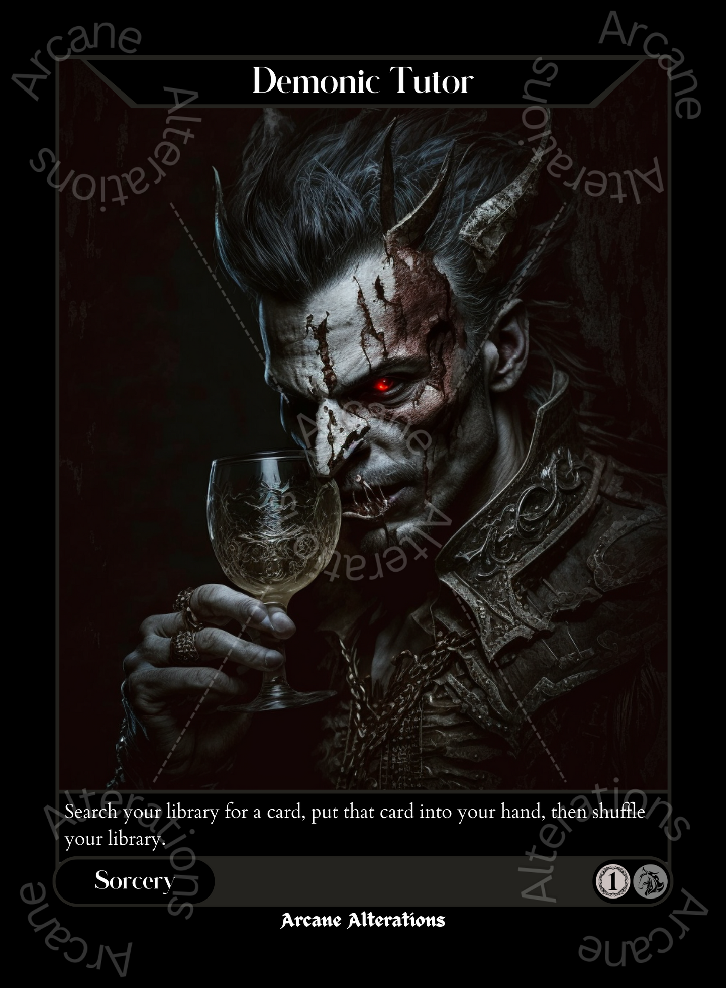 Demonic Tutor - High Quality Altered Art Custom Proxy Cards