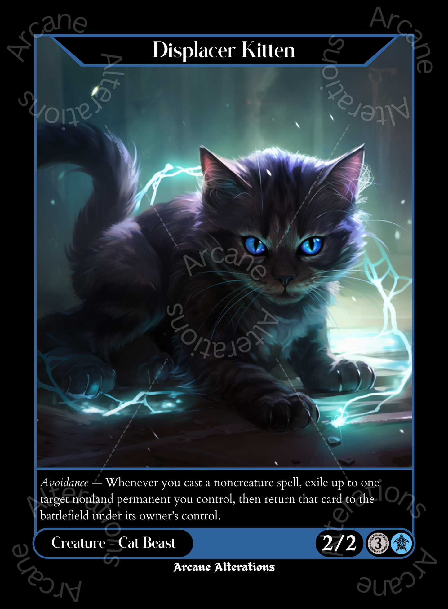 Displacer Kitten - High Quality Altered Art Custom Proxy Cards