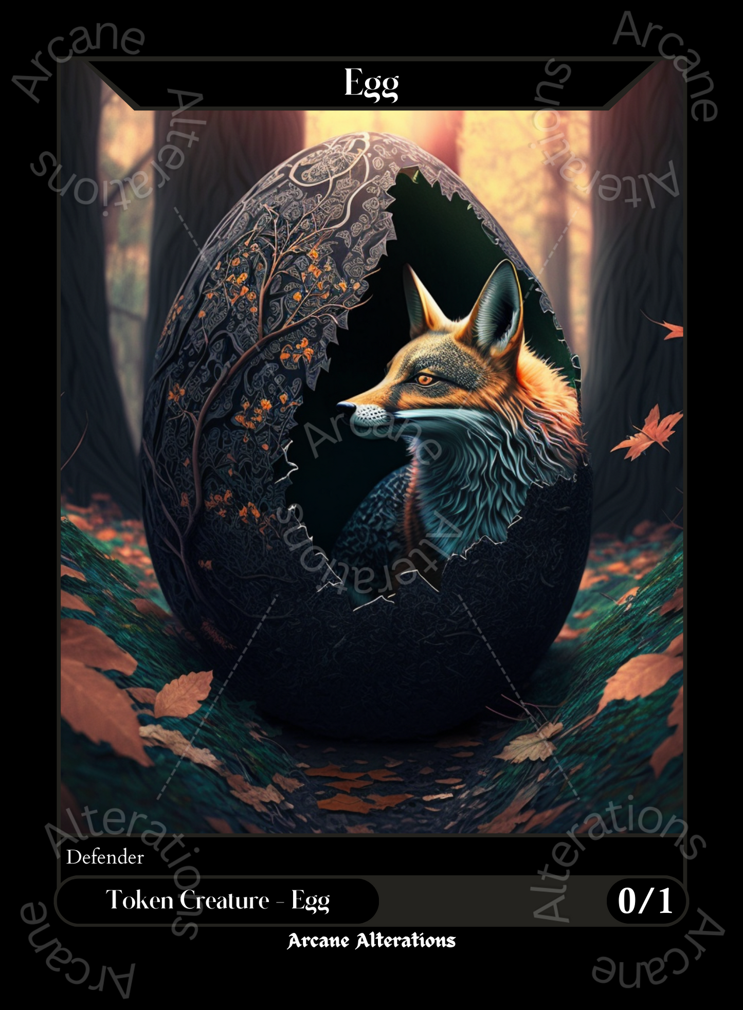 Egg Token - High Quality Altered Art Custom Proxy Cards