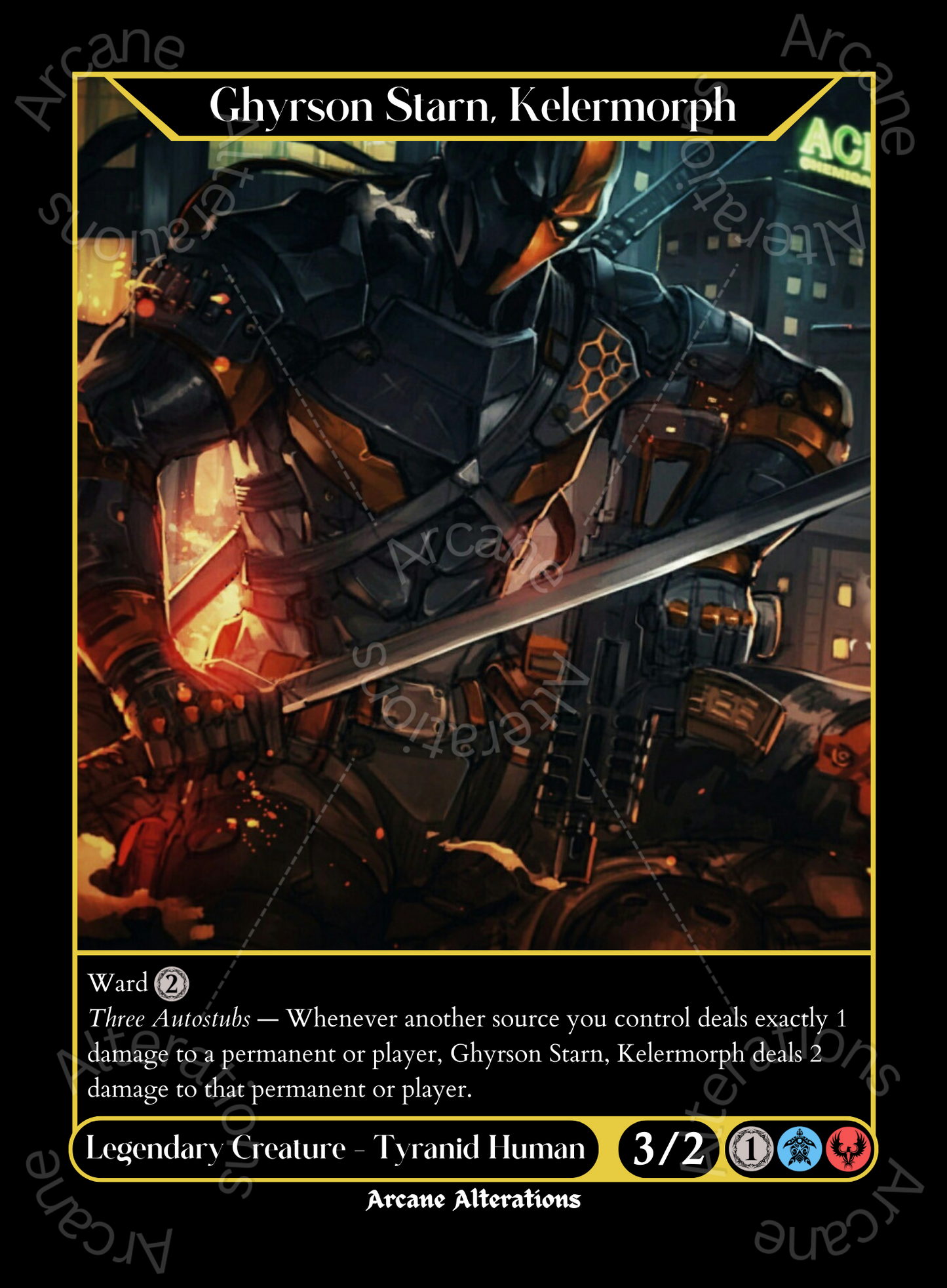 Ghyrson, Starn Kelermorph Slade Teen Titans Crossover - High Quality Altered Art Custom Proxy Cards