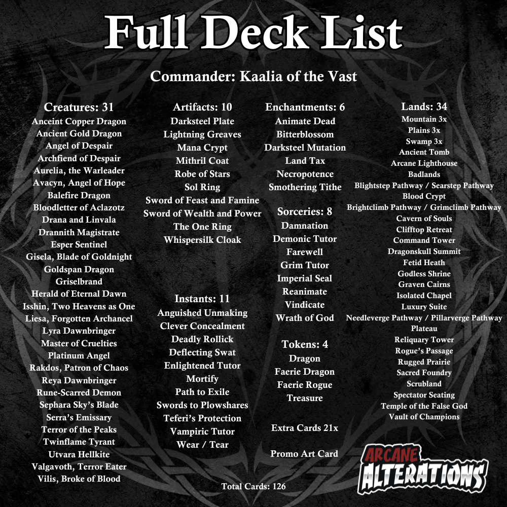 Kaalia of the Vast Commander Deck Fully Customized