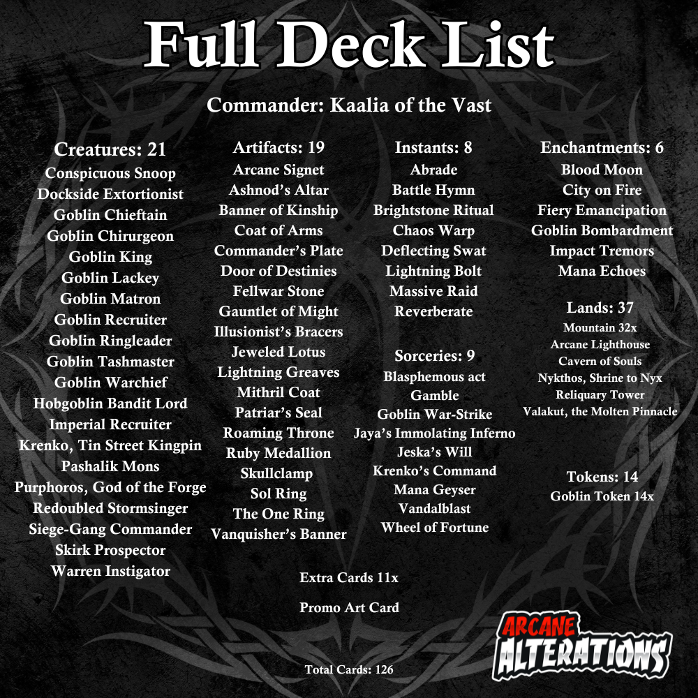 Krenko, Mob Boss Commander Deck Fully Customized