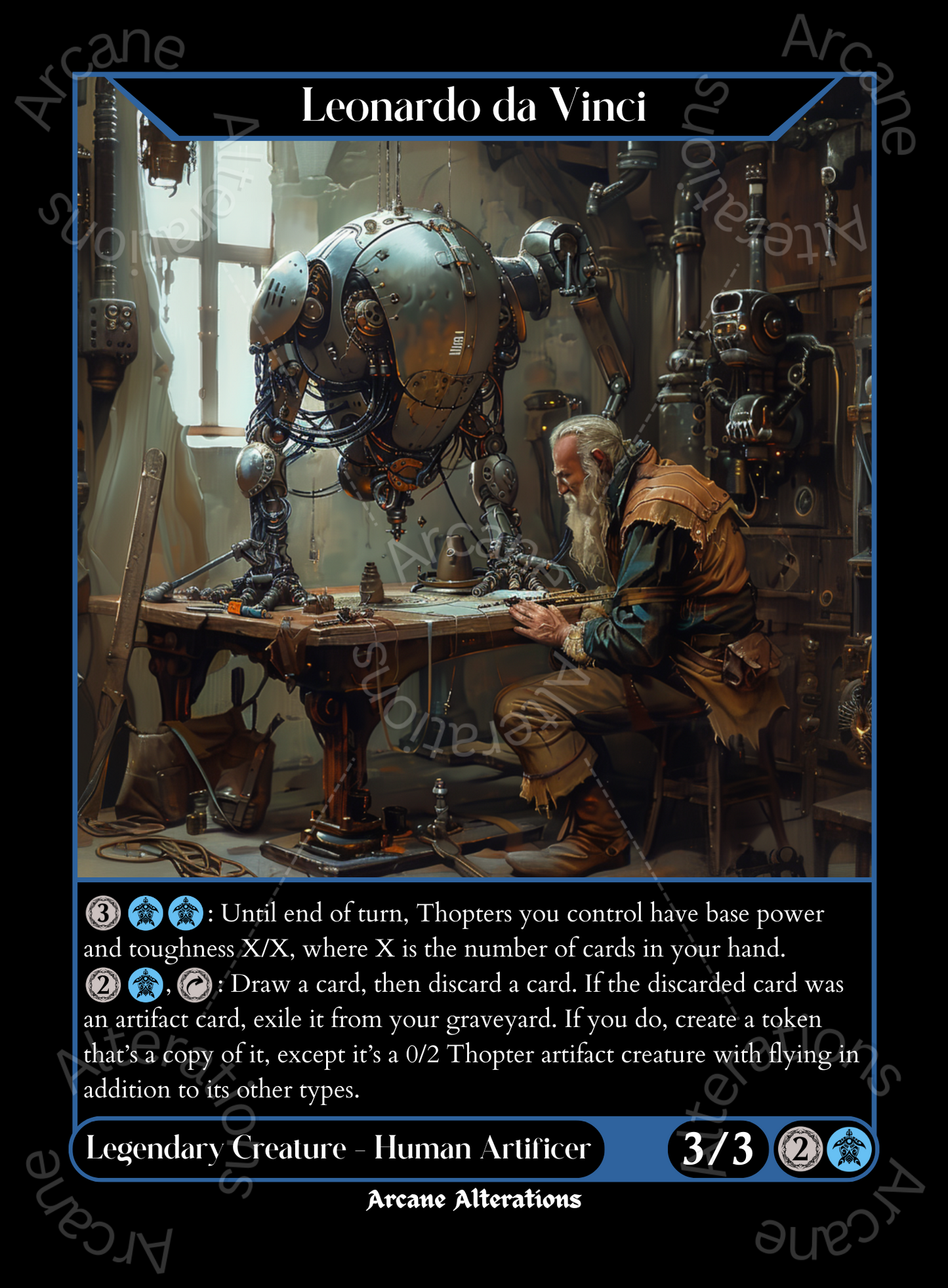 Leonardo Da Vinci - High Quality Altered Art Custom Proxy Cards