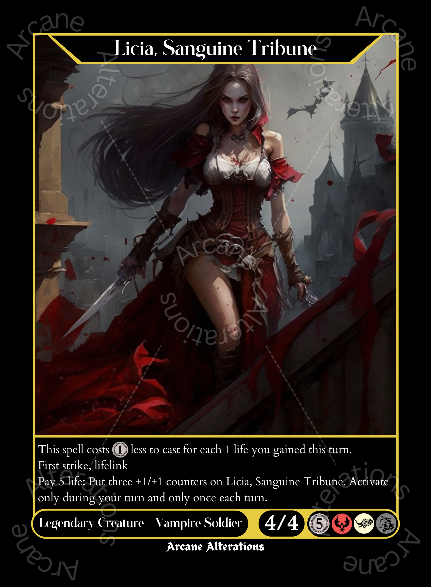 Licia, Sanguine Tribune - High Quality Altered Art Custom Proxy Cards ...