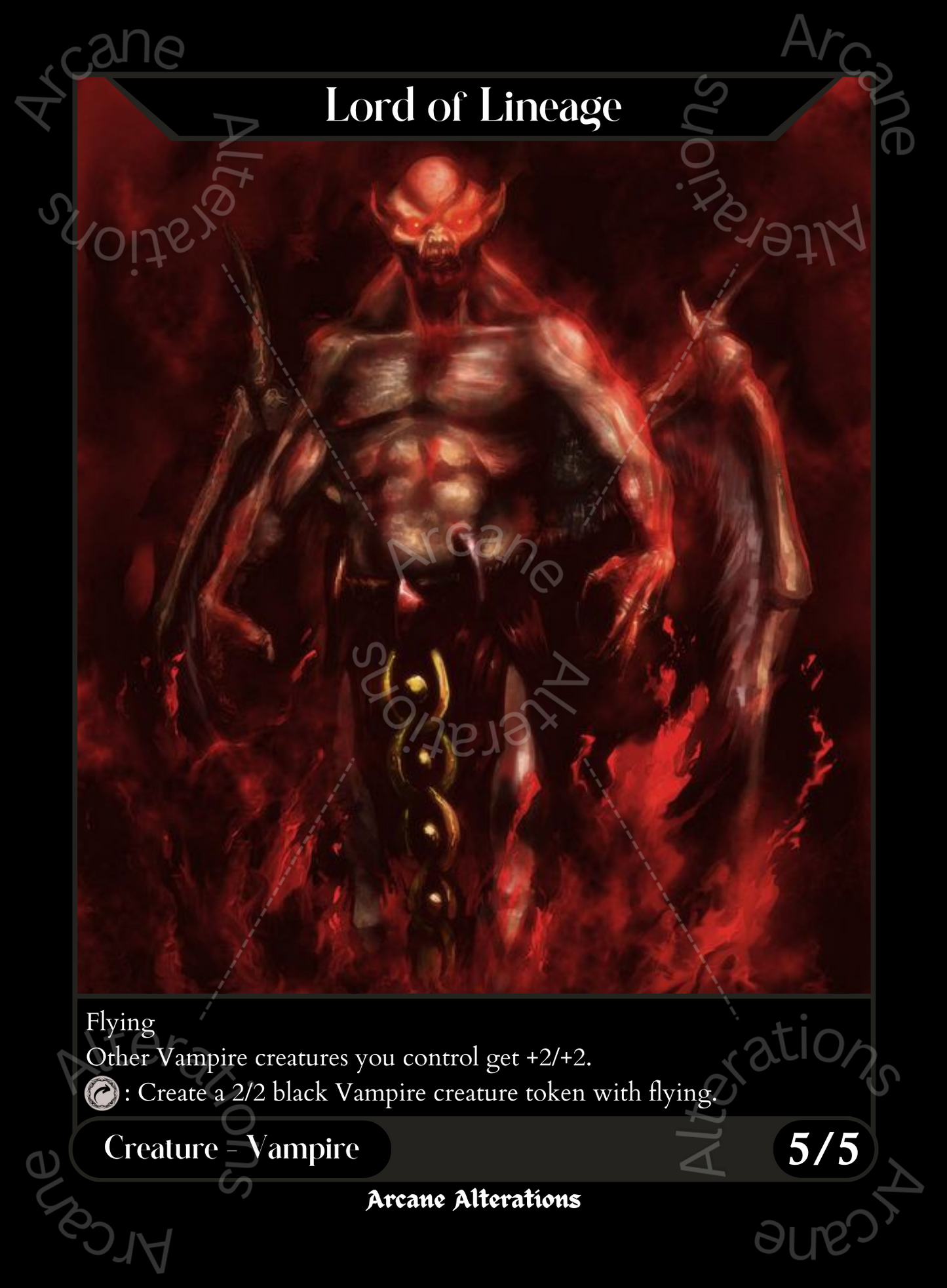 Bloodline Keeper Vampire Lord The Elder Scrolls Crossover - High Quality Altered Art Custom Proxy Cards
