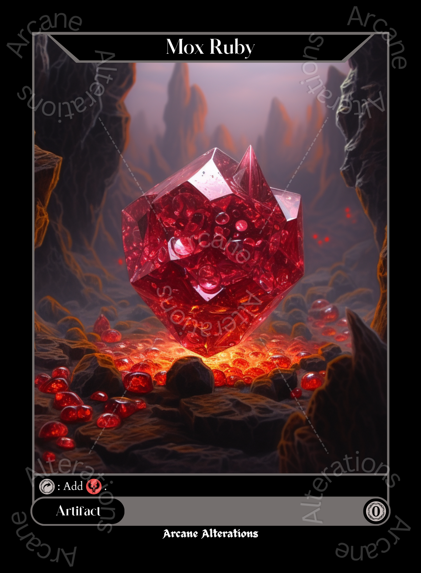 Mox Ruby - High Quality Altered Art Custom Proxy Cards