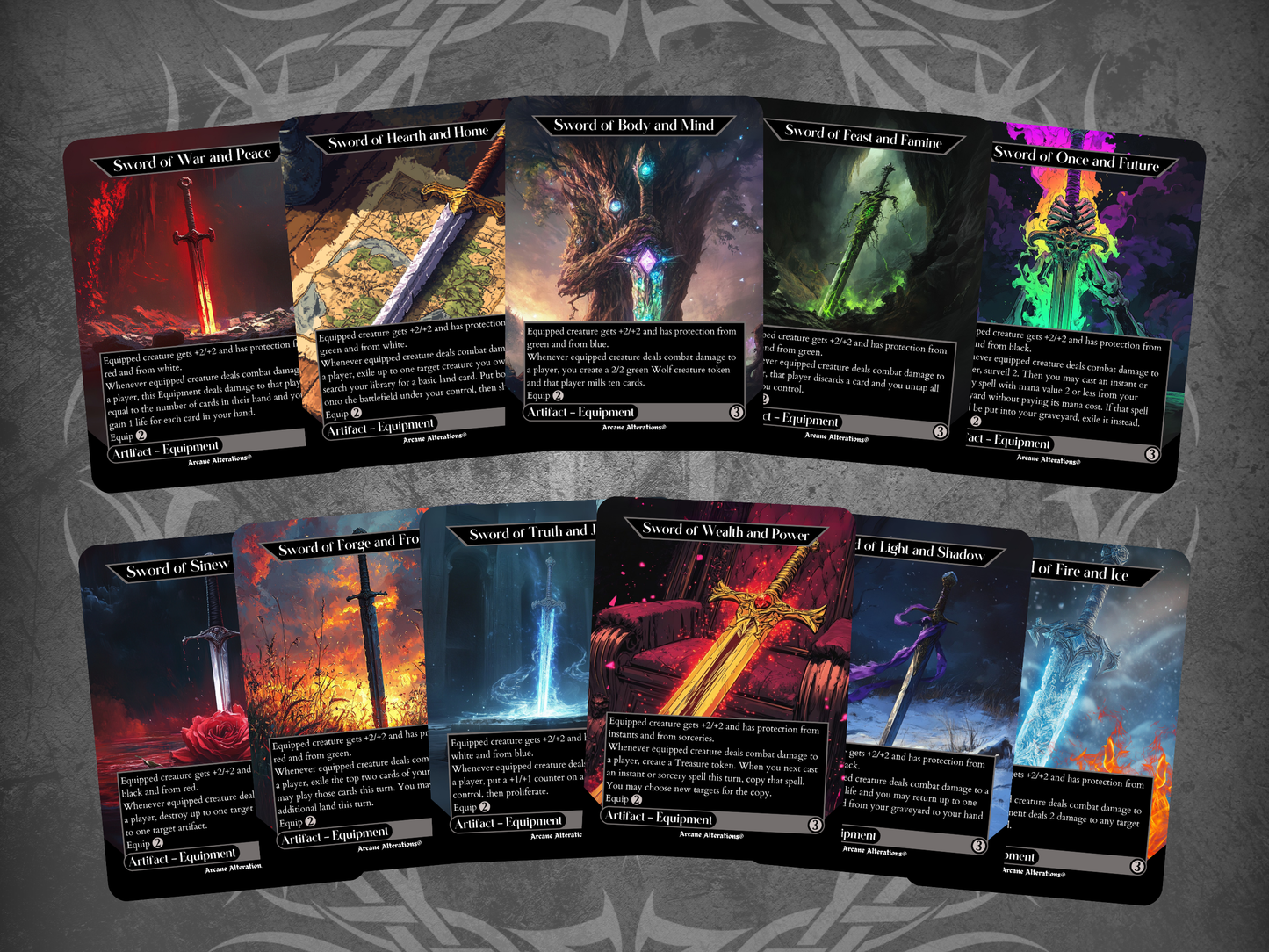 Sword Set Bundle - Full Art Altered Art Custom Proxy Cards