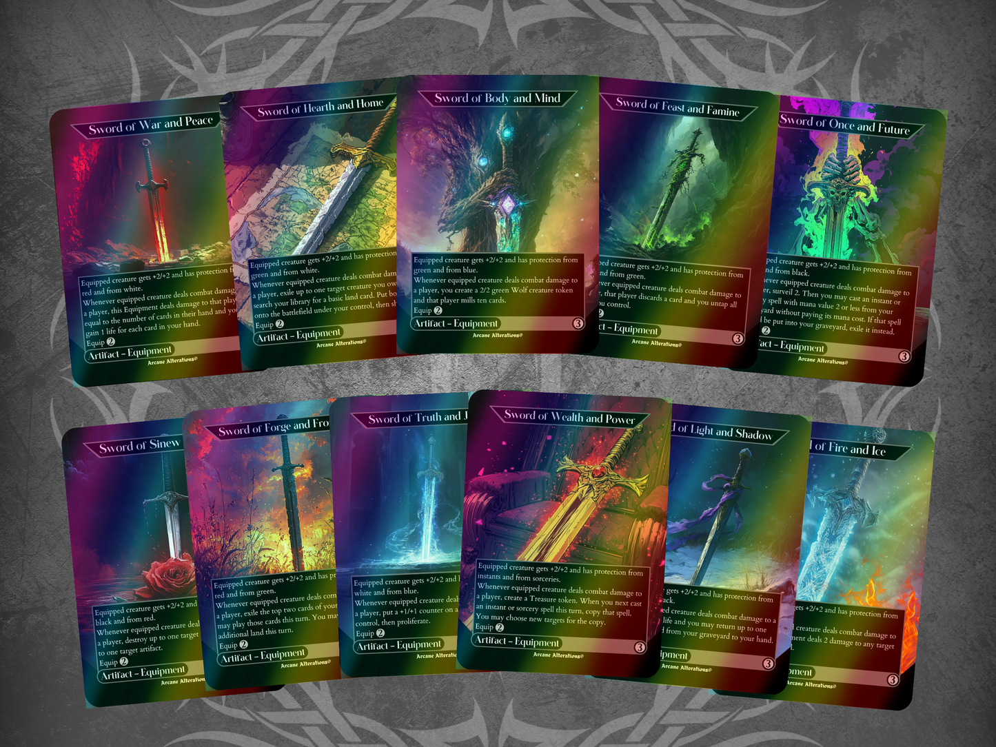 Sword Set Bundle - Full Art Altered Art Custom Proxy Cards