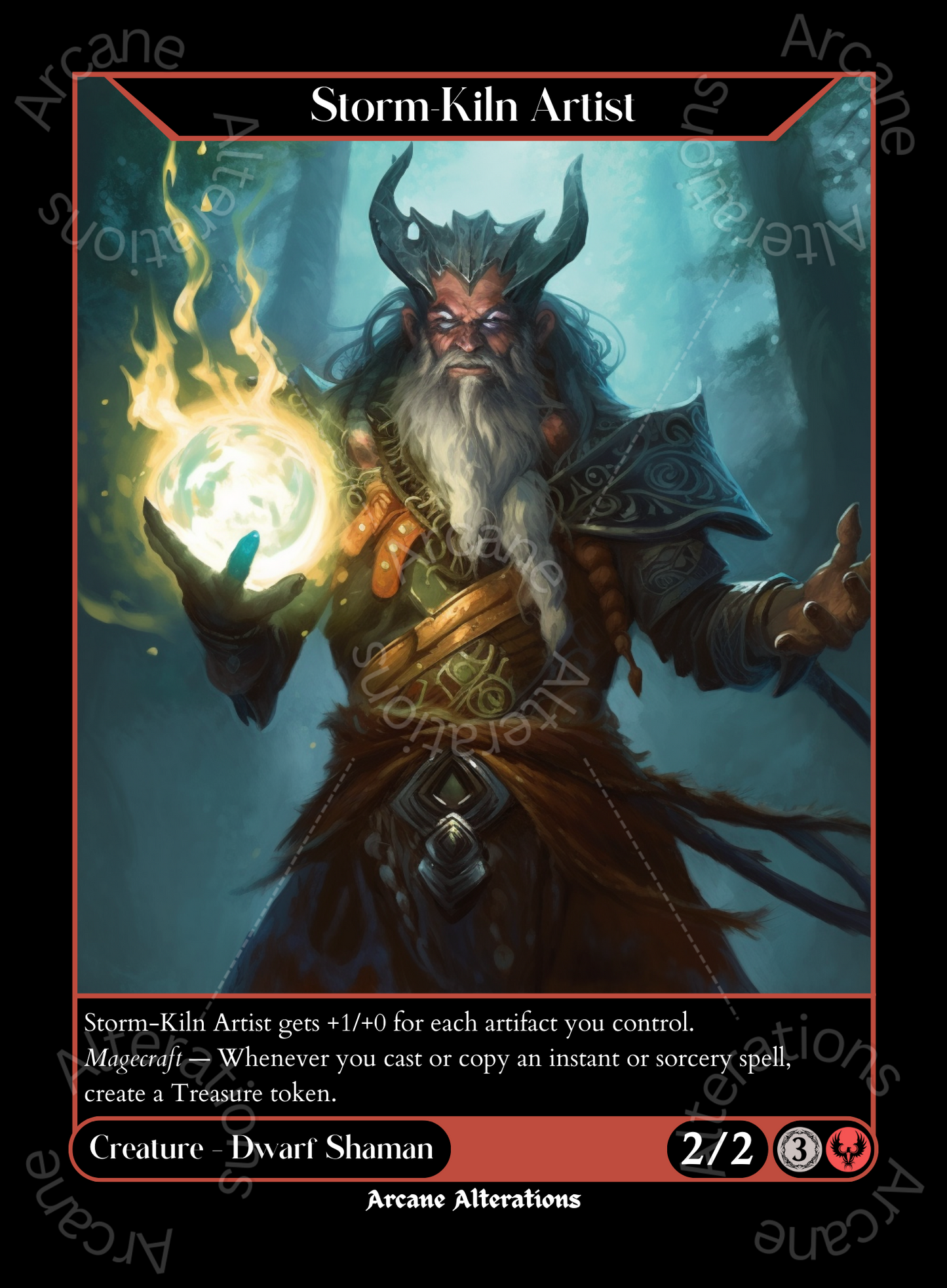 Storm-Kiln Artist - High Quality Altered Art Custom Proxy Cards