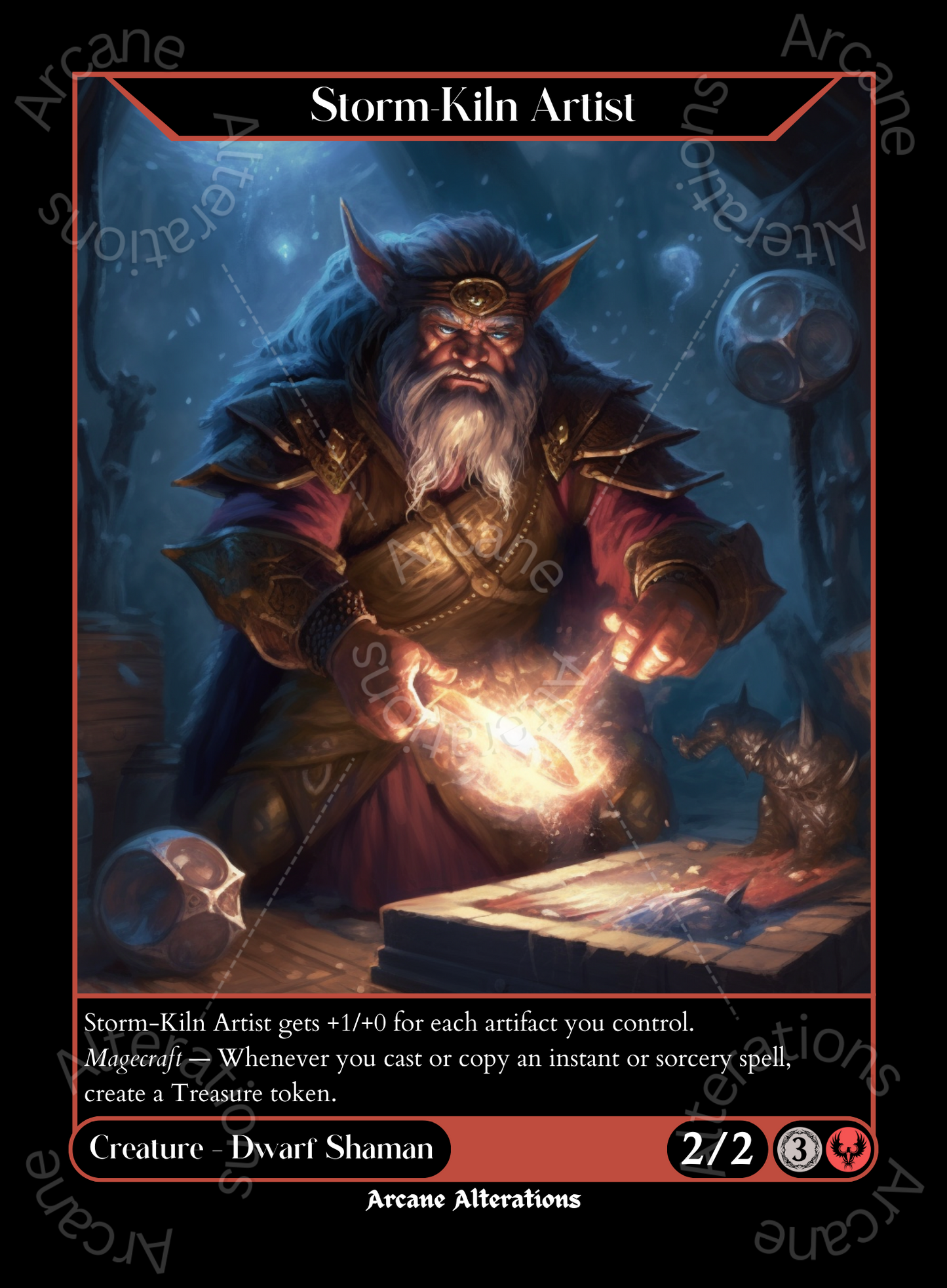 Storm-Kiln Artist - High Quality Altered Art Custom Proxy Cards