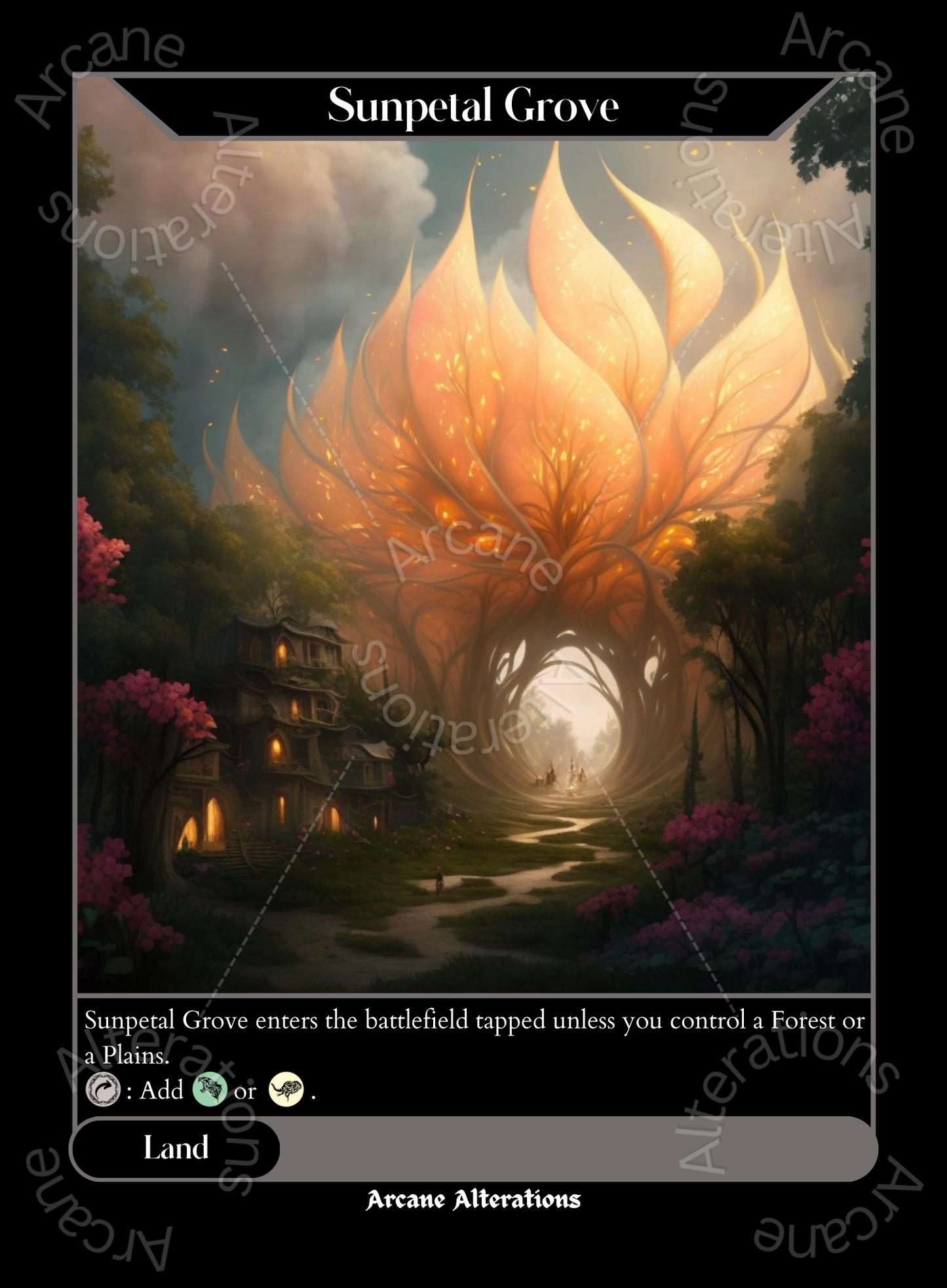 Sunpetal Grove - High Quality Altered Art Custom Proxy Cards
