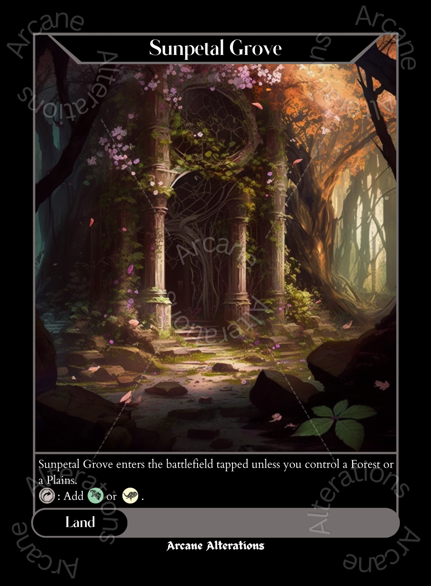 Sunpetal Grove - High Quality Altered Art Custom Proxy Cards