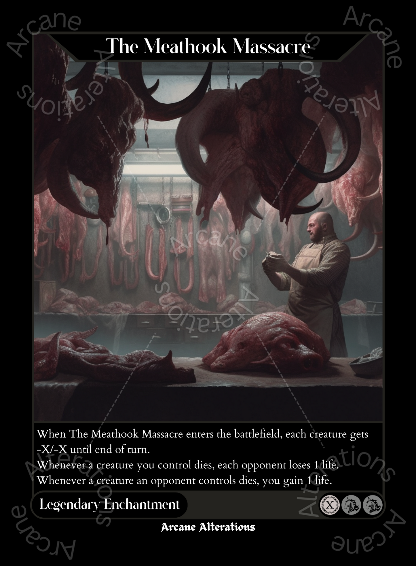 The Meathook Massacre - High Quality Altered Art Custom Proxy Cards
