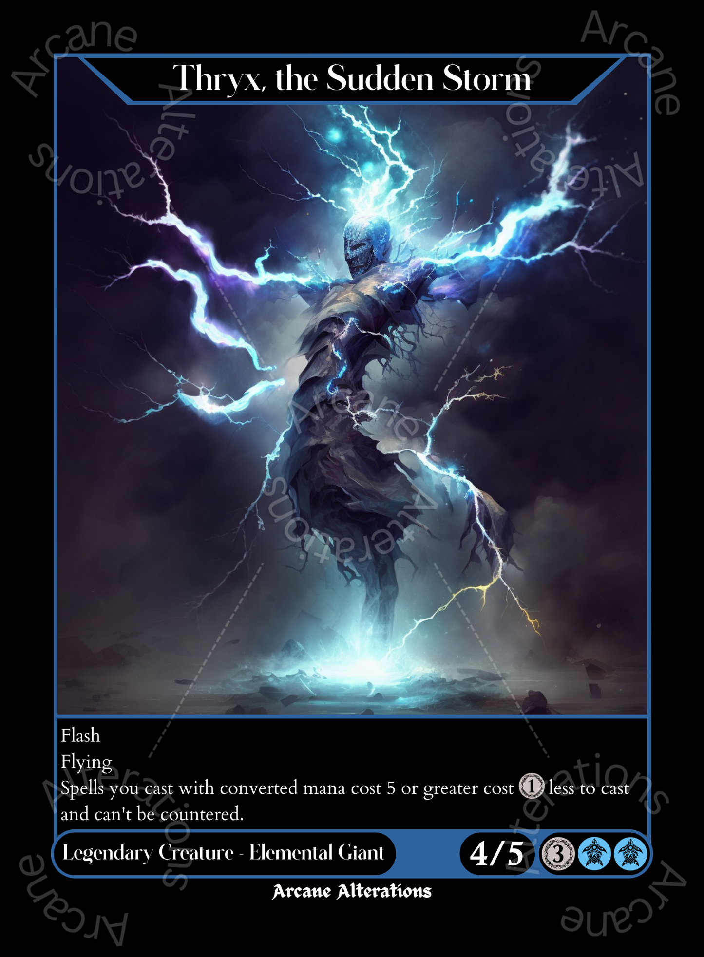 Thryx, the Sudden Storm - High Quality Altered Art Custom Proxy Cards