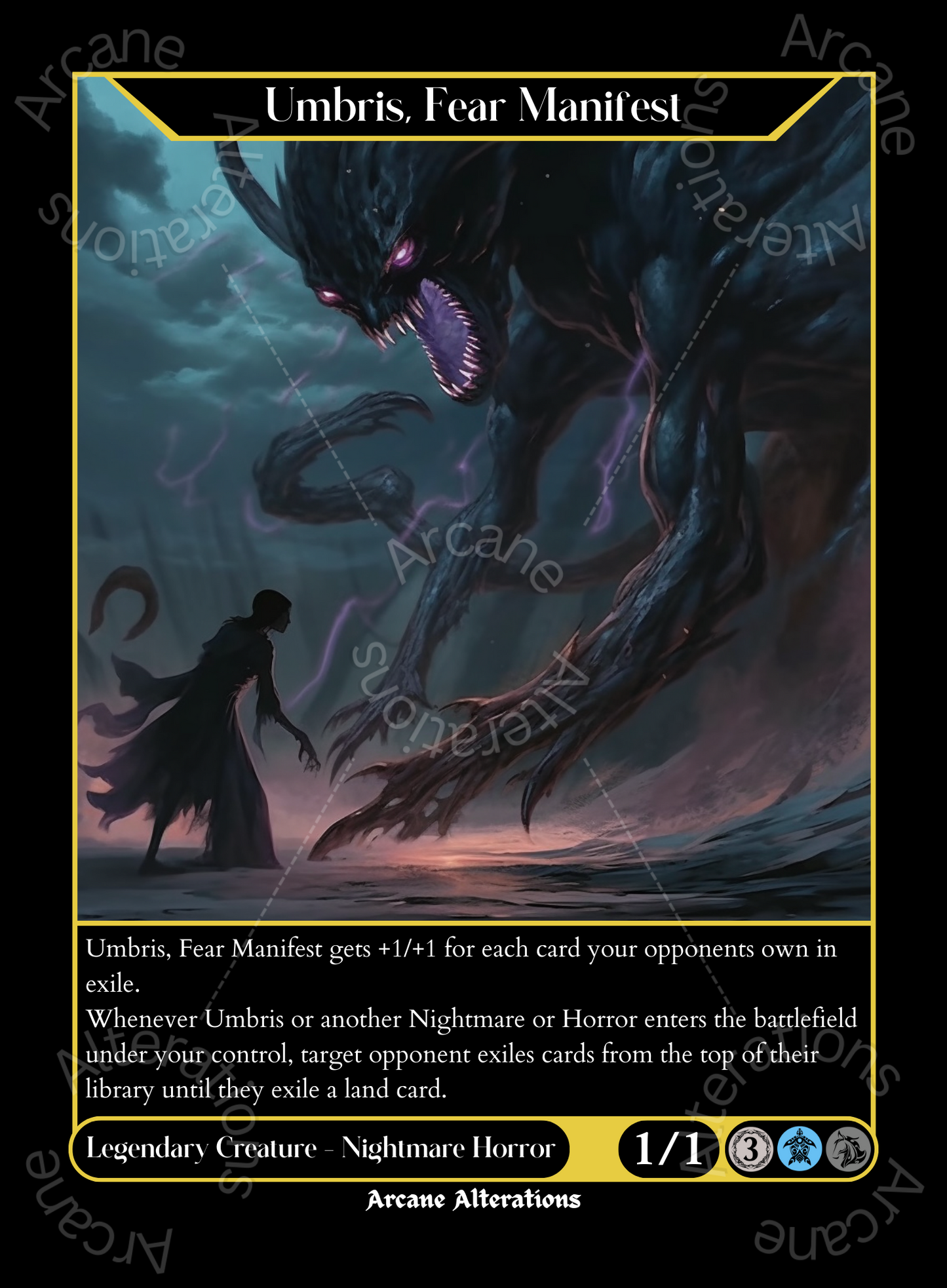 Umbris, Fear Manifest - High Quality Altered Art Custom Proxy Cards