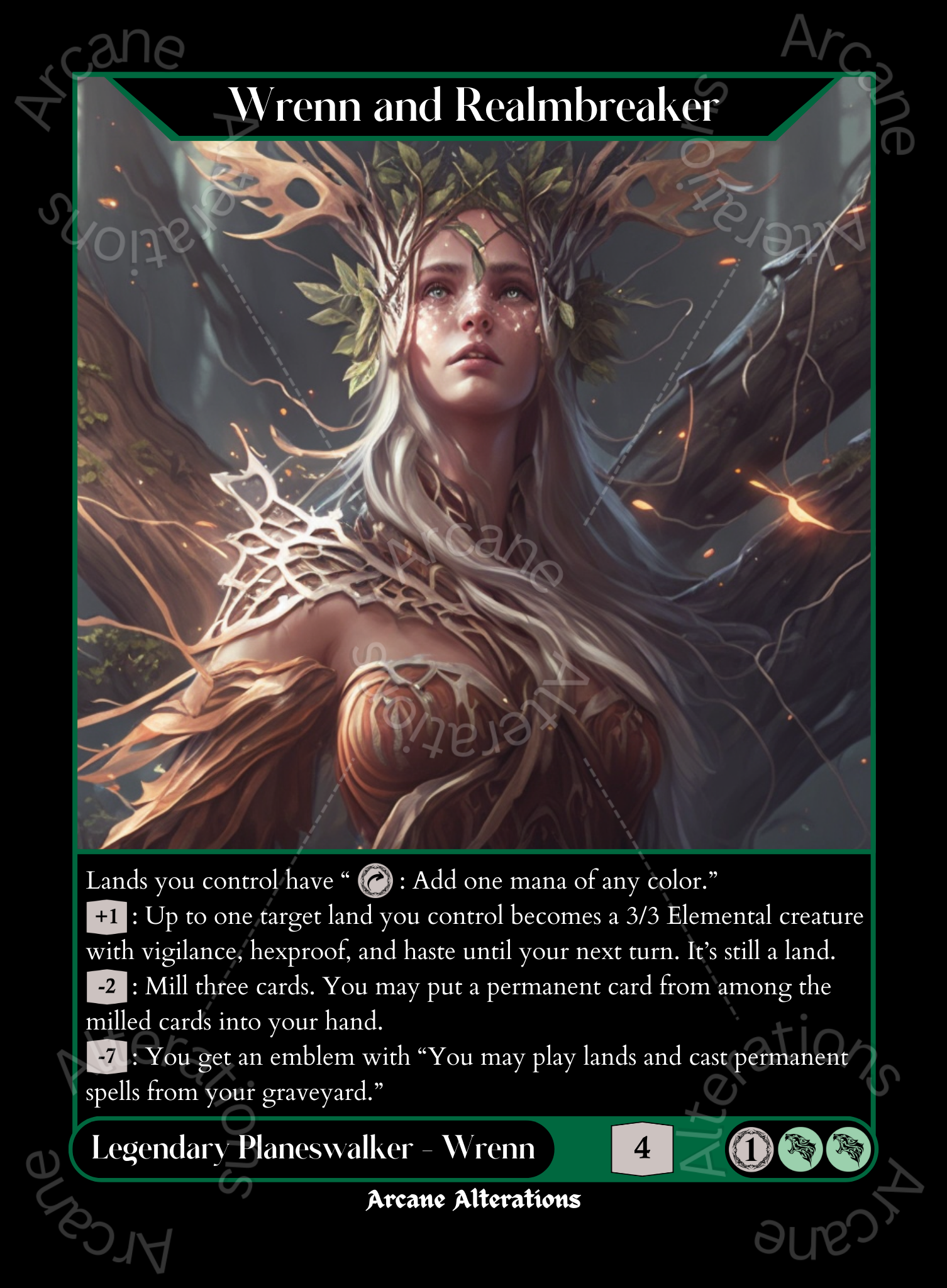 Wrenn and Realmbreaker - High Quality Altered Art Custom Proxy Cards Arcane Alterations Wrenn and Realmbreaker - High Quality Altered Art Custom Proxy Cards Arcane Alterations
