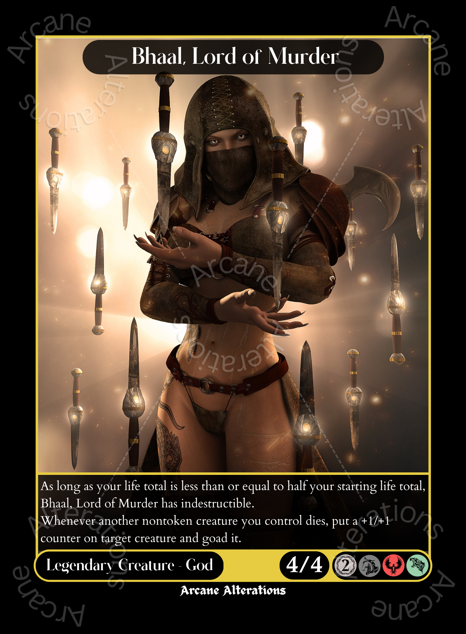 Bhaal, Lord of Murder - High Quality Altered Art Custom Proxy Cards Bhaal, Lord of Murder - High Quality Altered Art Custom Proxy Cards