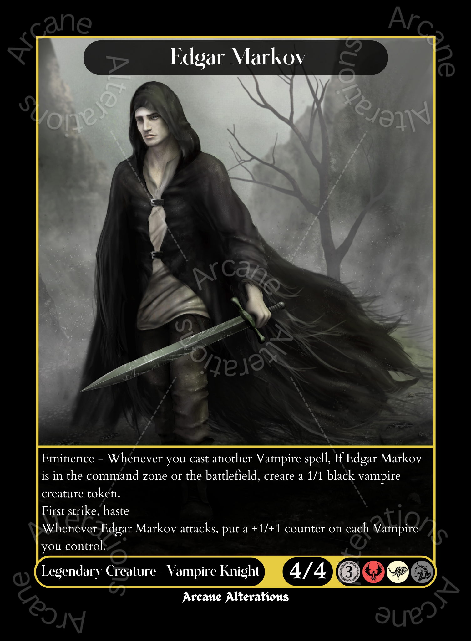 Edgar Markov - High Quality Altered Art Custom Proxy Cards Arcane Alterations Edgar Markov - High Quality Altered Art Custom Proxy Cards Arcane Alterations