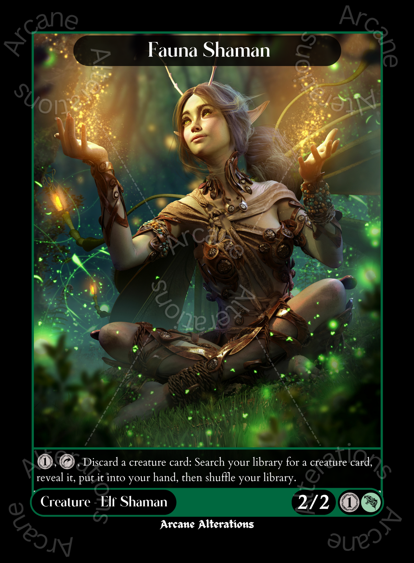 Fauna Shaman - High Quality Altered Art Custom Proxy Cards