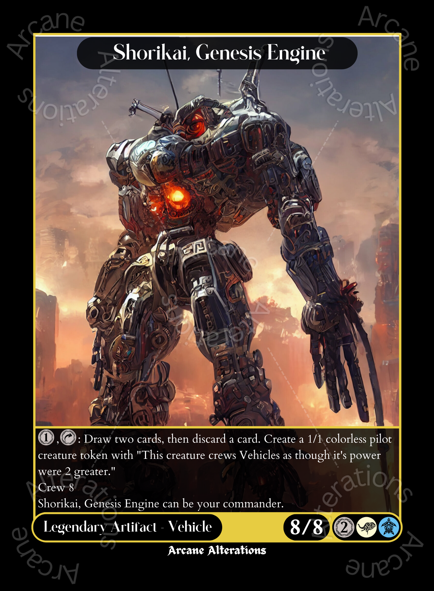 Shorikai, Genesis Engine - High Quality Altered Art Custom Proxy Cards Shorikai, Genesis Engine - High Quality Altered Art Custom Proxy Cards