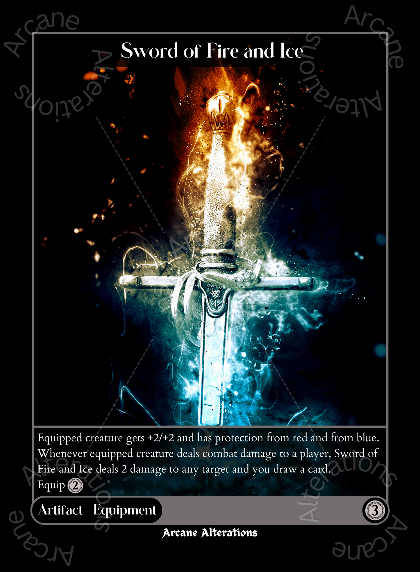 Sword of Fire and Ice - High Quality Altered Art Custom Proxy Cards