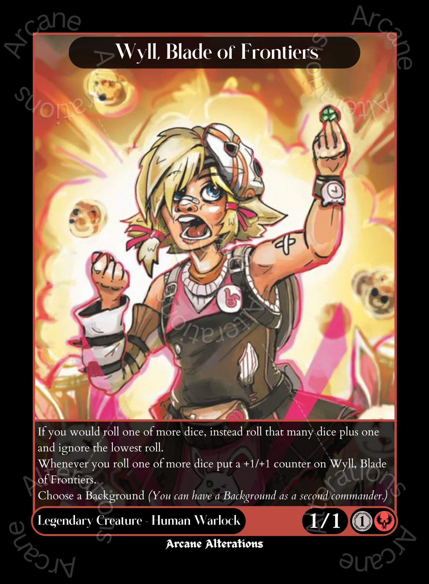 Wyll, Blade of Frontiers Tiny Tina Borderlands Crossover Single - High Quality Altered Art Custom Proxy Cards Wyll, Blade of Frontiers Tiny Tina Borderlands Crossover Single - High Quality Altered Art Custom Proxy Cards