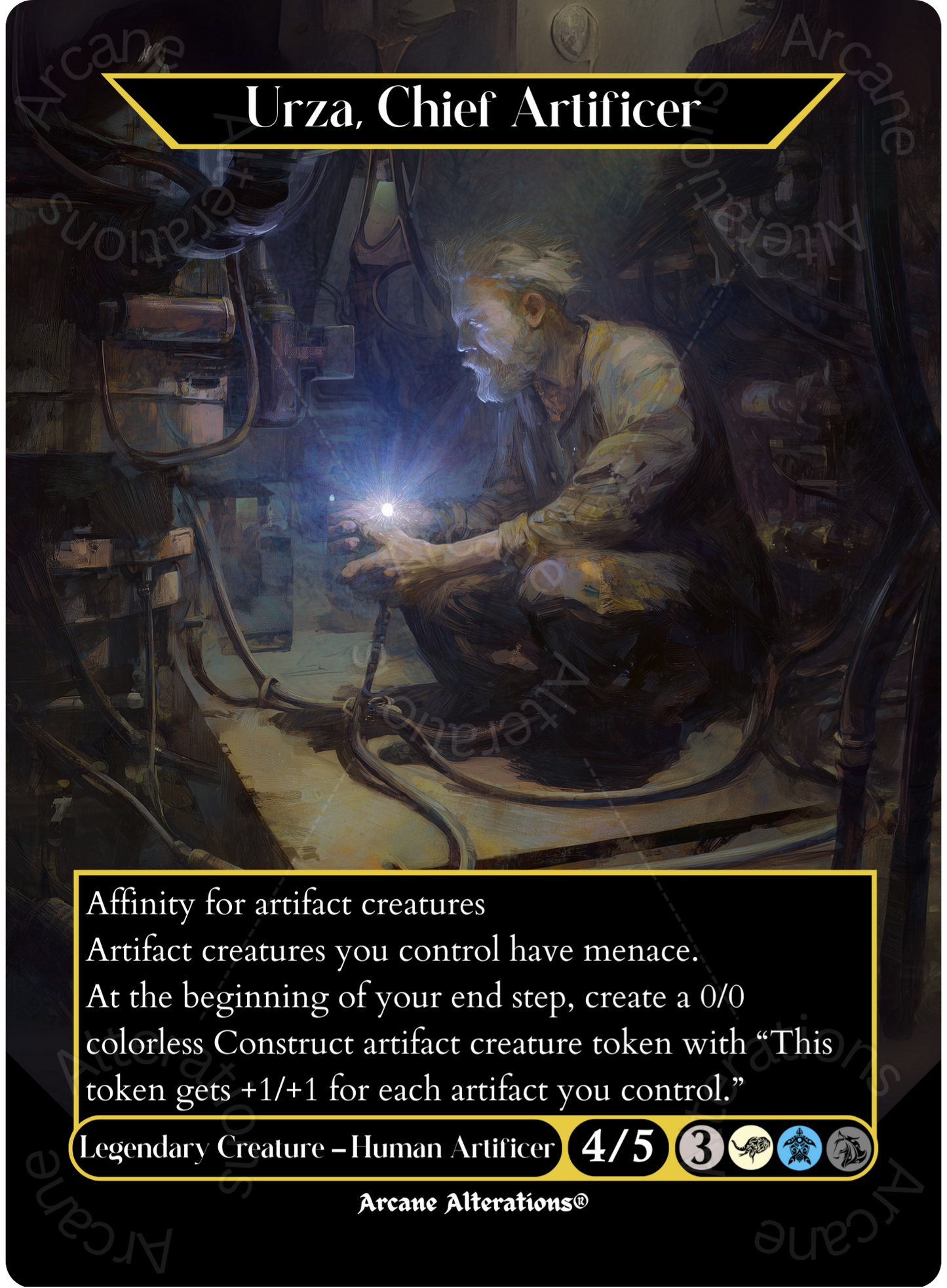 Urza, Chief Artificer - Full Art Altered Art Custom Proxy Cards