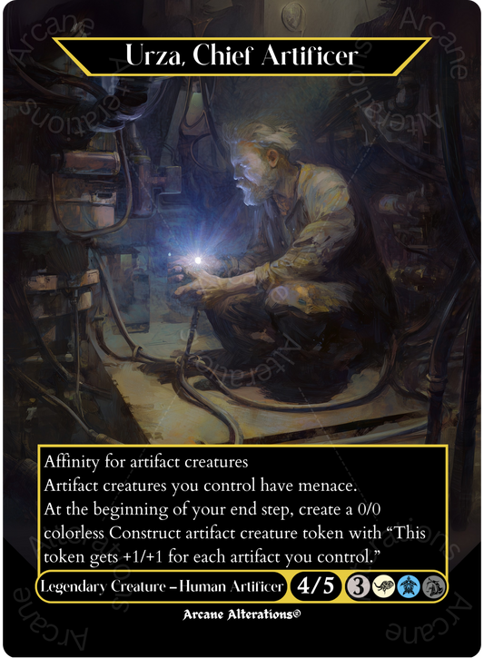 Urza, Chief Artificer - Full Art Altered Art Custom Proxy Cards