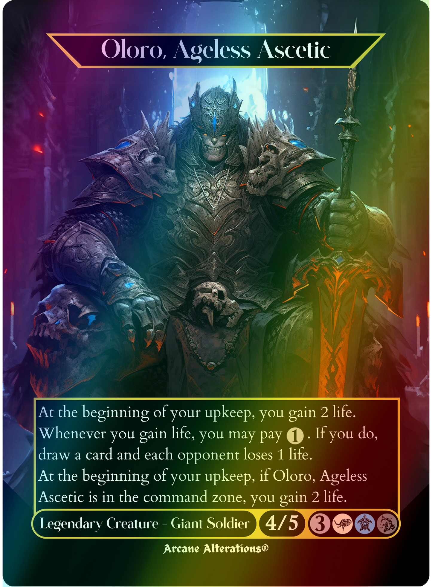 Oloro, Ageless Ascetic - Full Art Altered Art Custom Proxy Cards