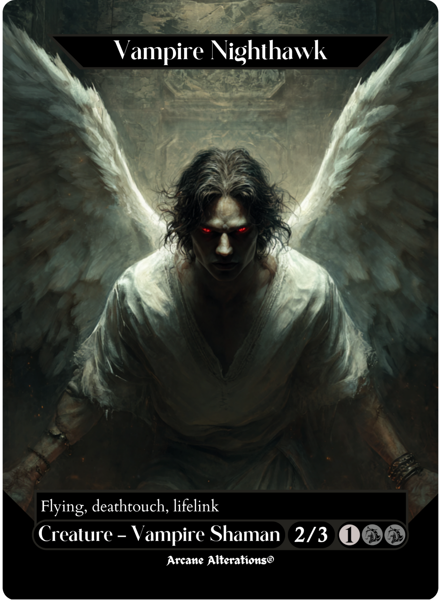 Vampire Nighthawk - Full Art Altered Art Custom Proxy Cards