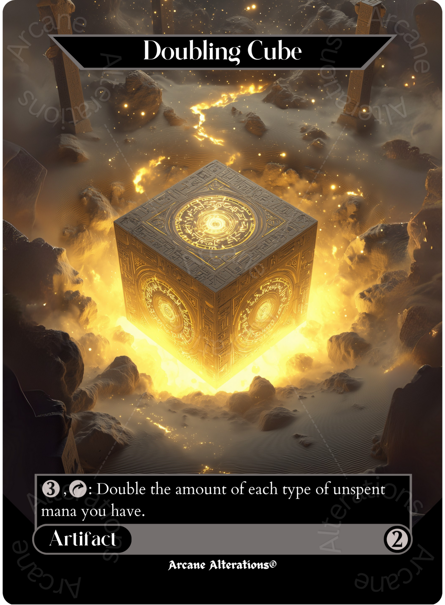 Doubling Cube - Full Art Altered Art Custom Proxy Cards