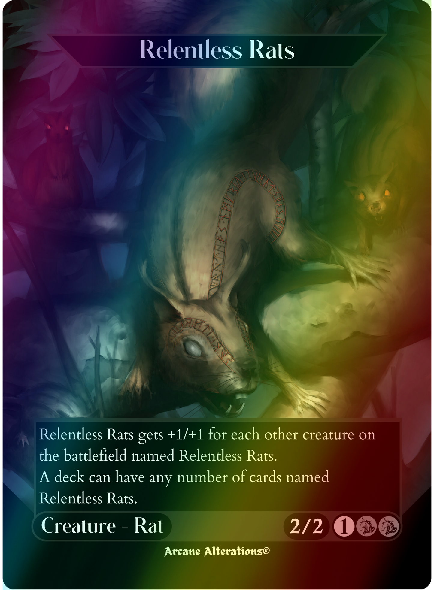 Relentless Rats - Full Art Altered Art Custom Proxy Cards