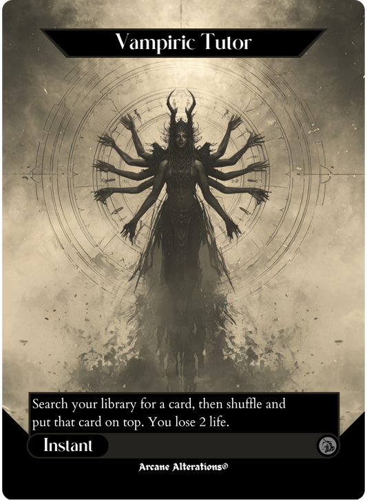 Vampiric Tutor - Full Art Altered Art Custom Proxy Cards