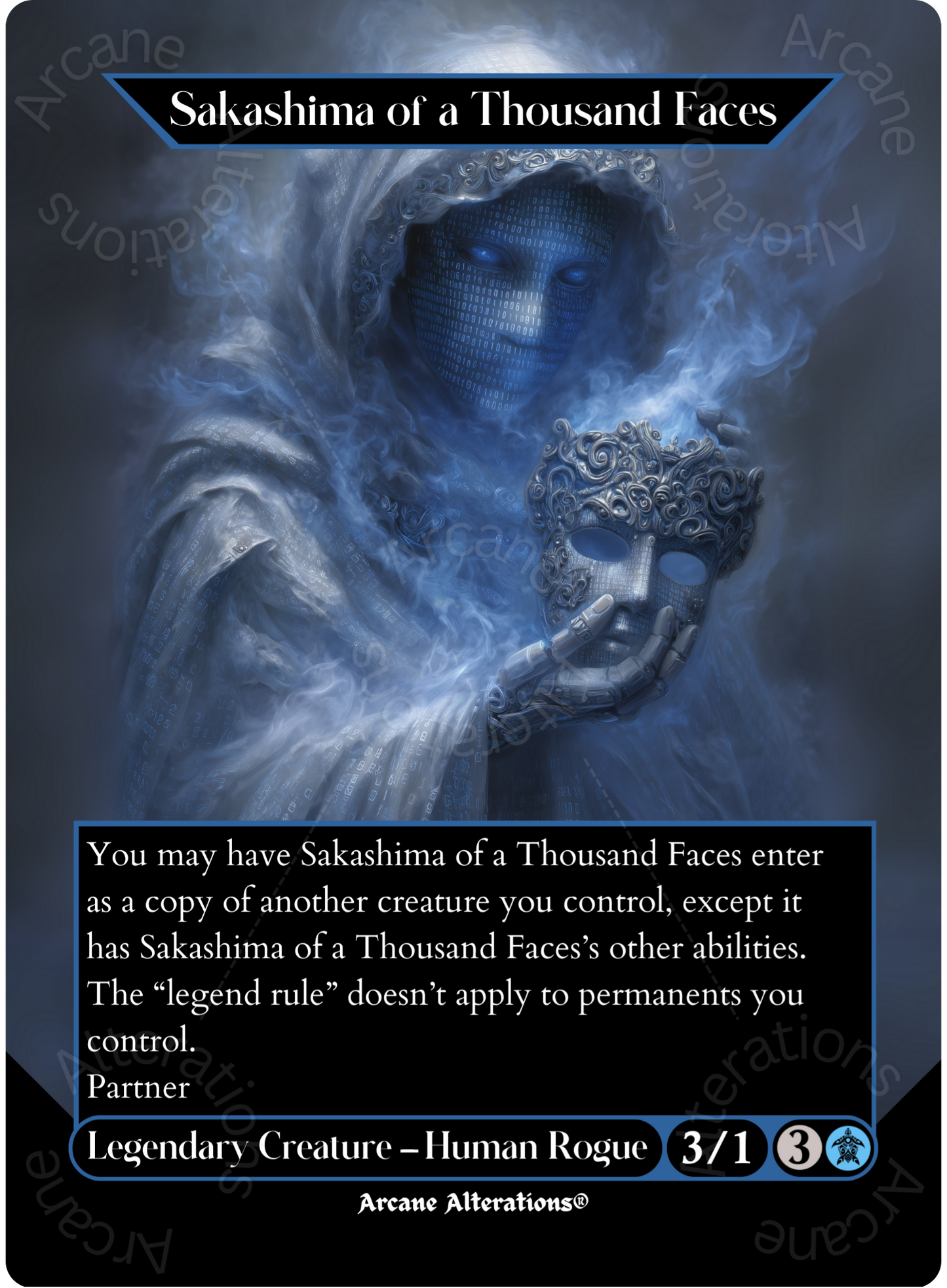 Sakashima of a Thousand Faces - Full Art Altered Art Custom Proxy Cards