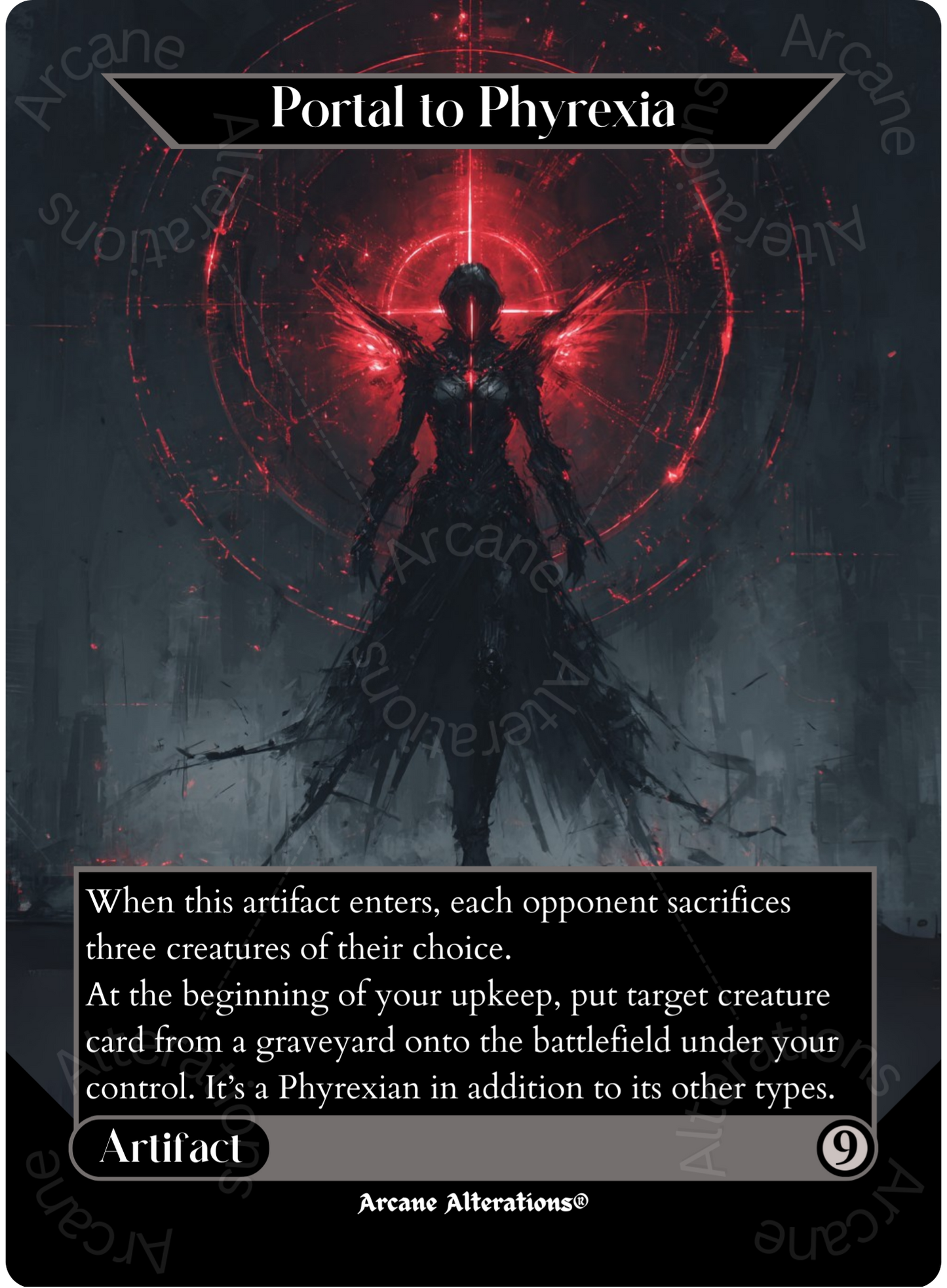Portal to Phyrexia - Full Art Altered Art Custom Proxy Cards