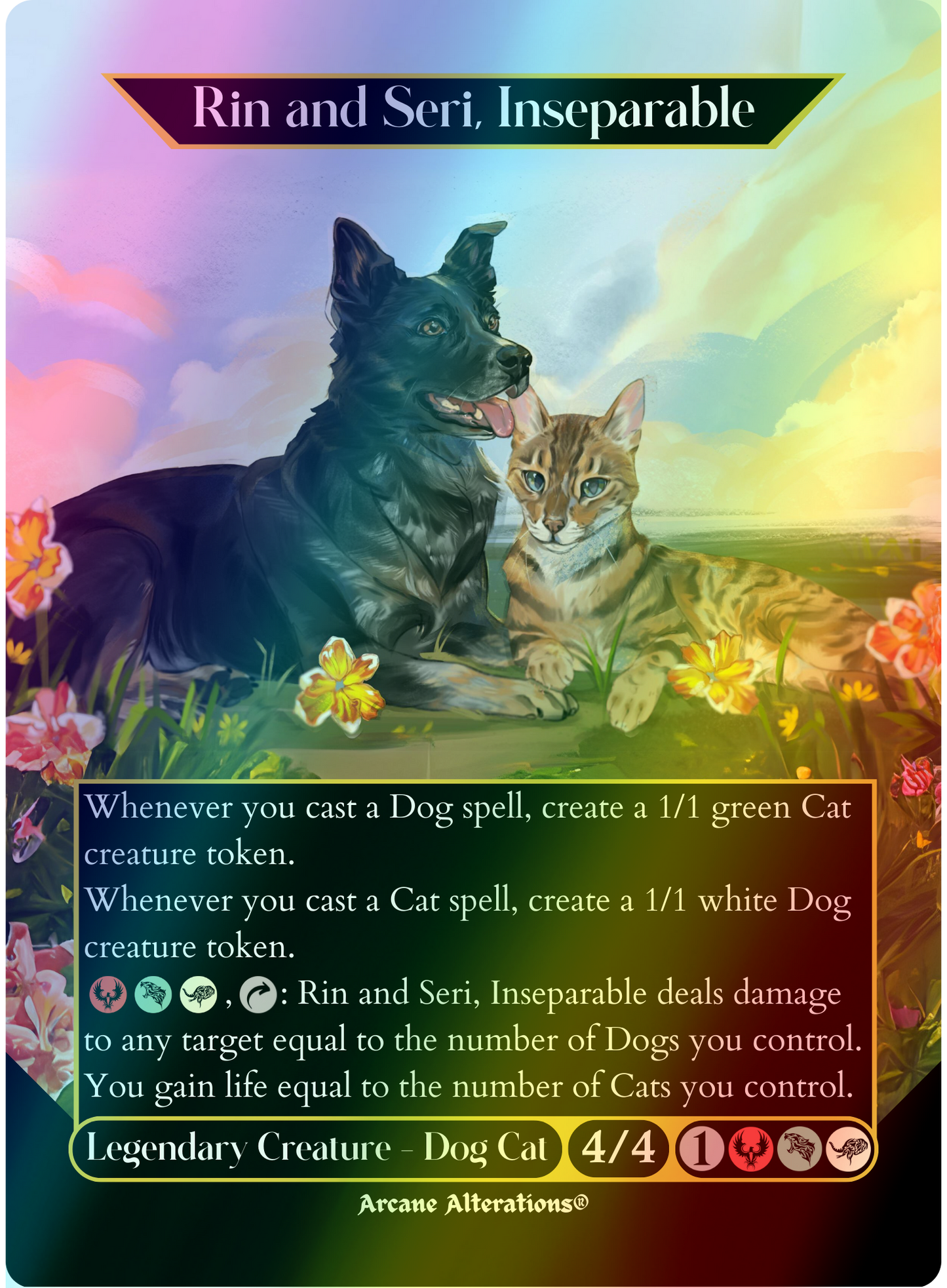 Rin and Seri, Inseparable - Full Art Altered Art Custom Proxy Cards