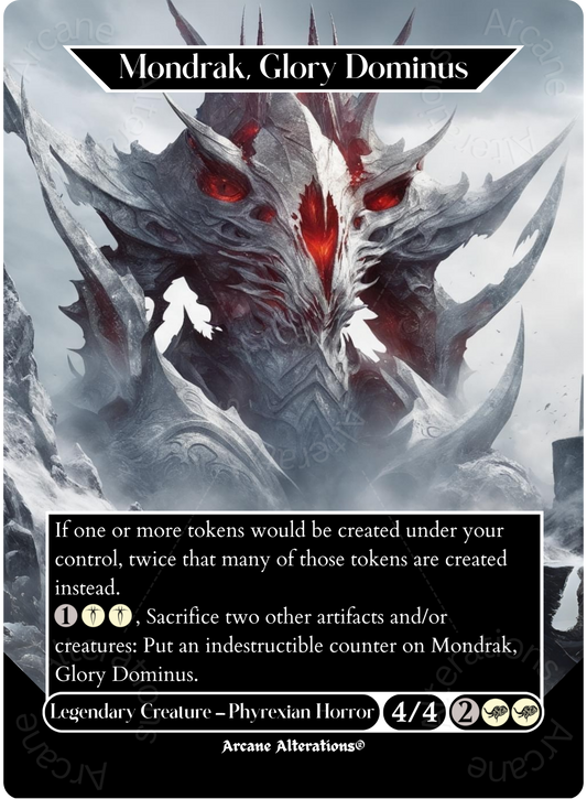 Mondrak, Glory Dominus - Full Art Altered Art Custom Proxy Cards